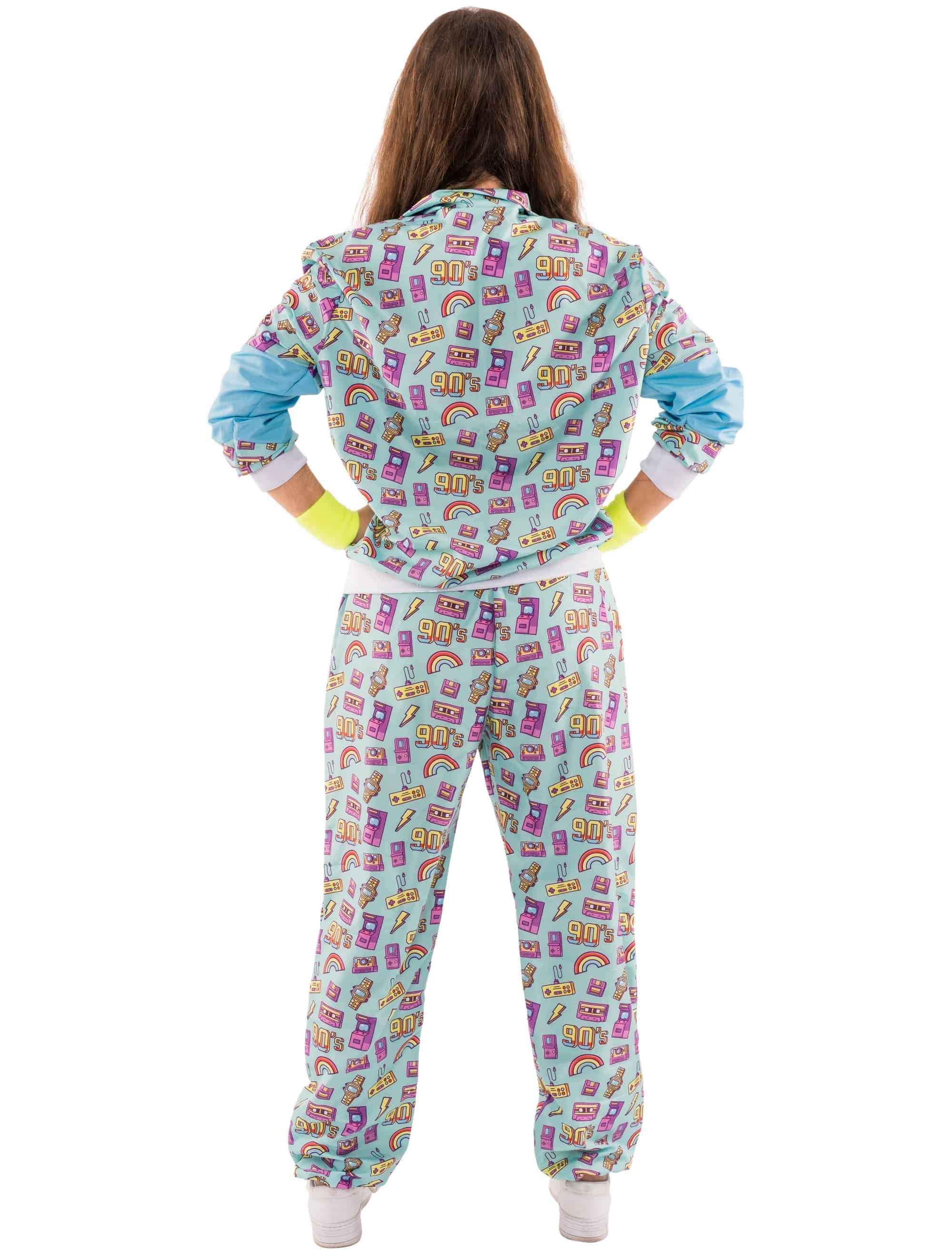 Jogging Anzug Kassette 2 tlg. Print gelb/blau XL