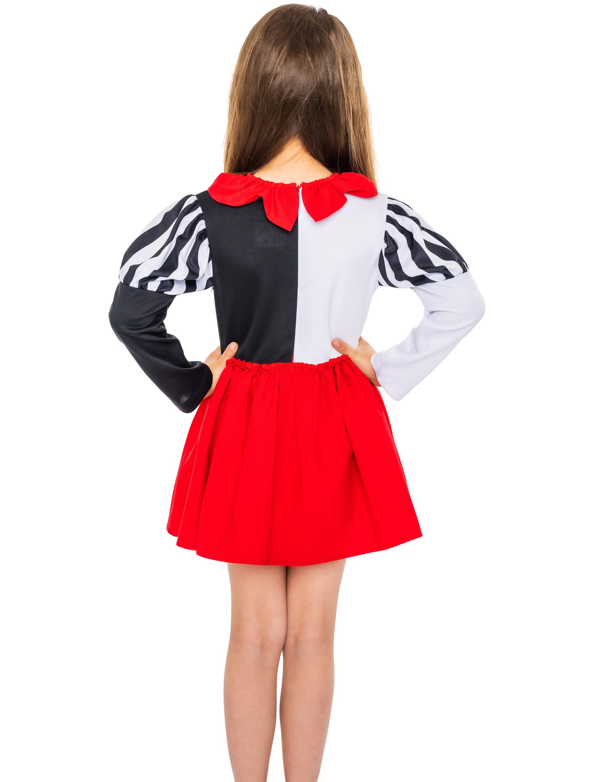 Kleid Clown Kinder schwarz/weiß 140