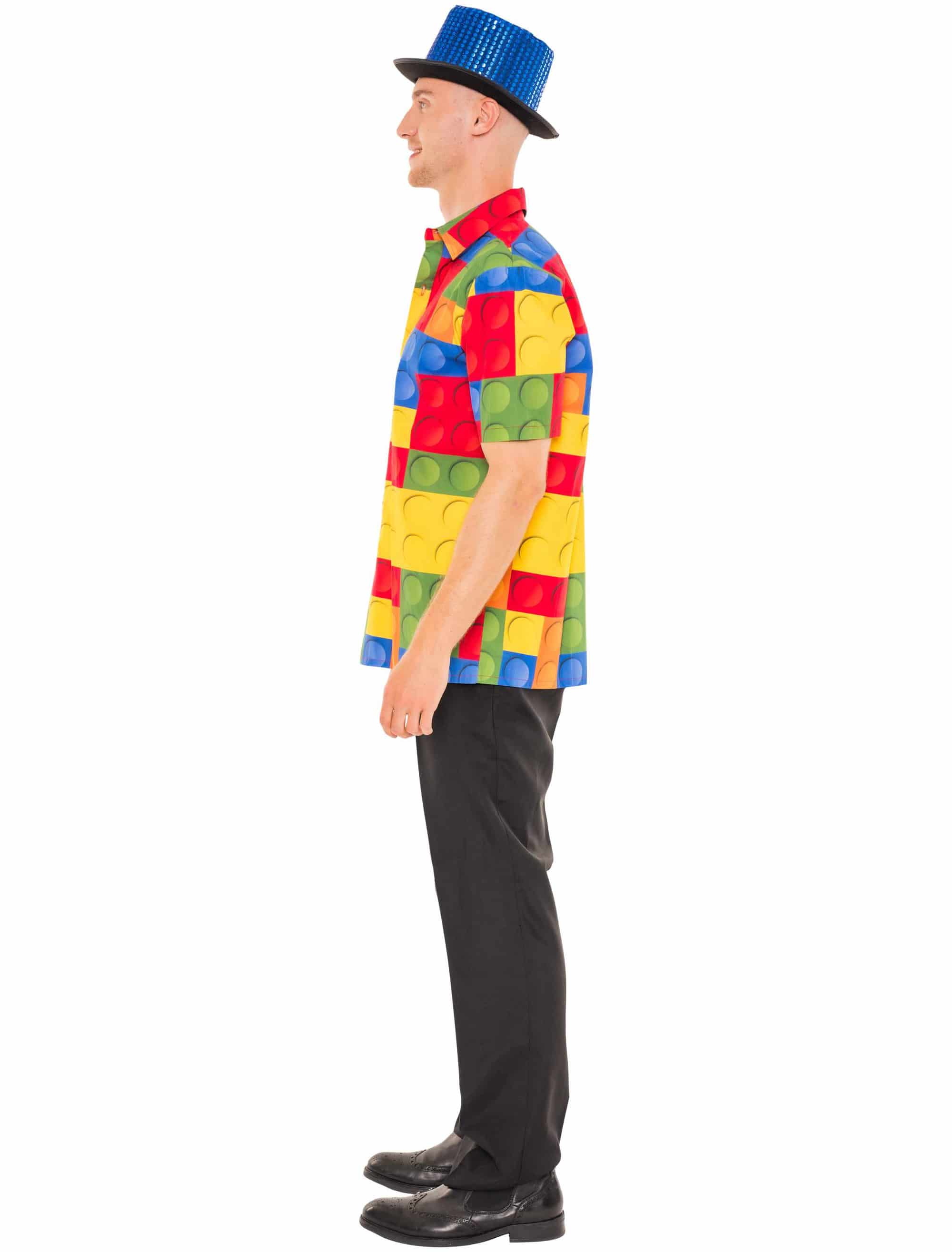 Hemd Klemmbaustein Herren bunt L/XL
