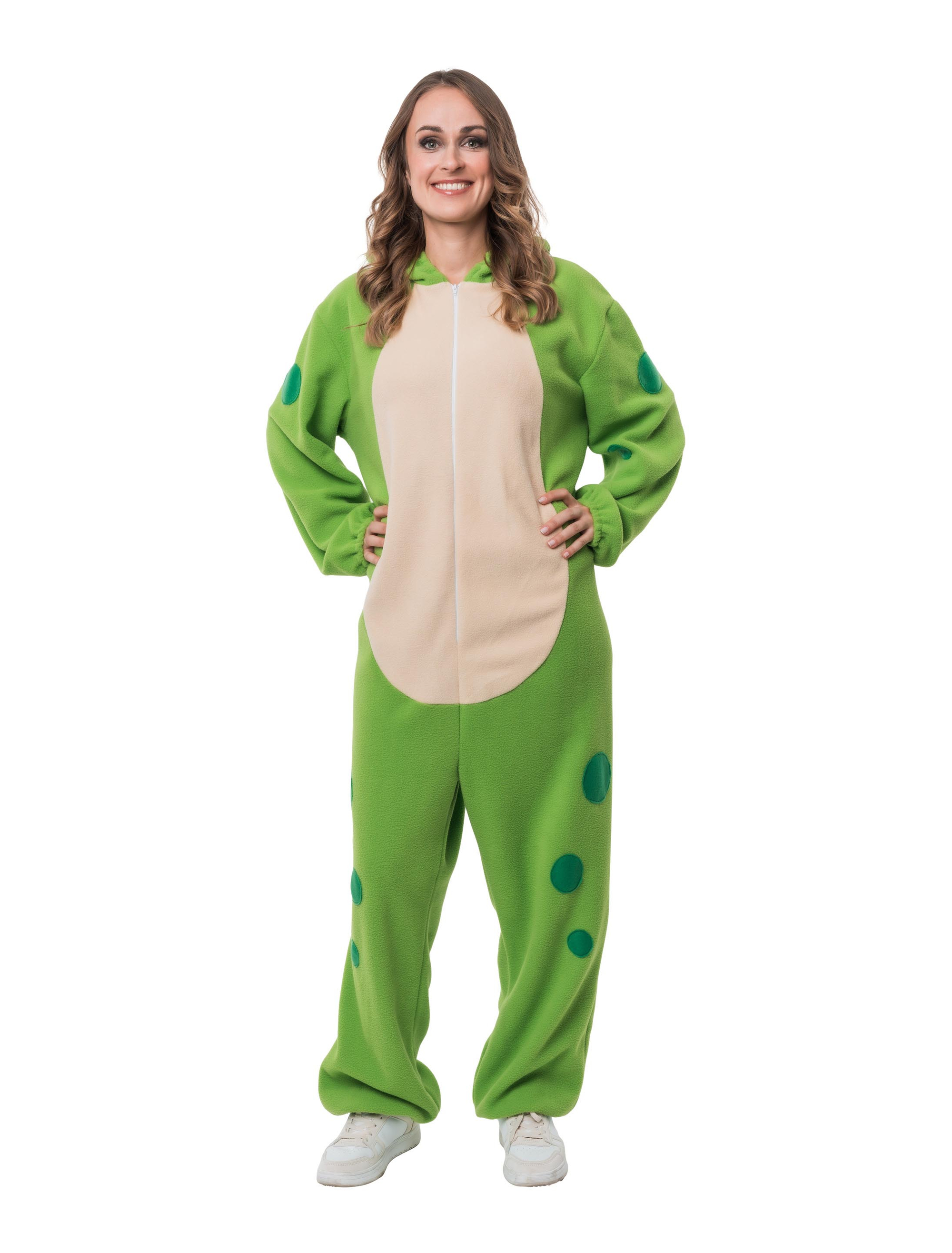 Overall Frosch Plüsch grün XS/S