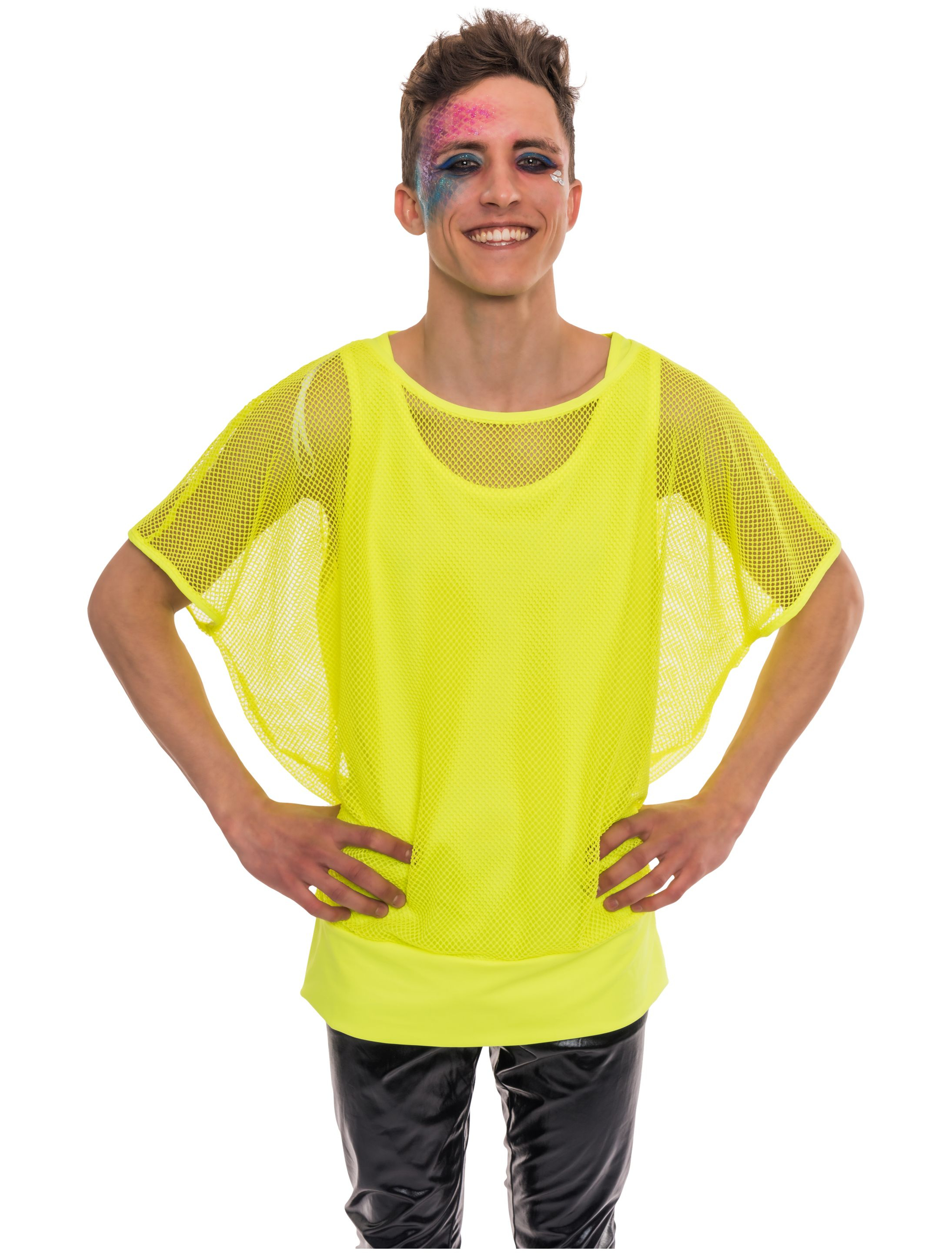 Netz-T-Shirt neongelb L/XL