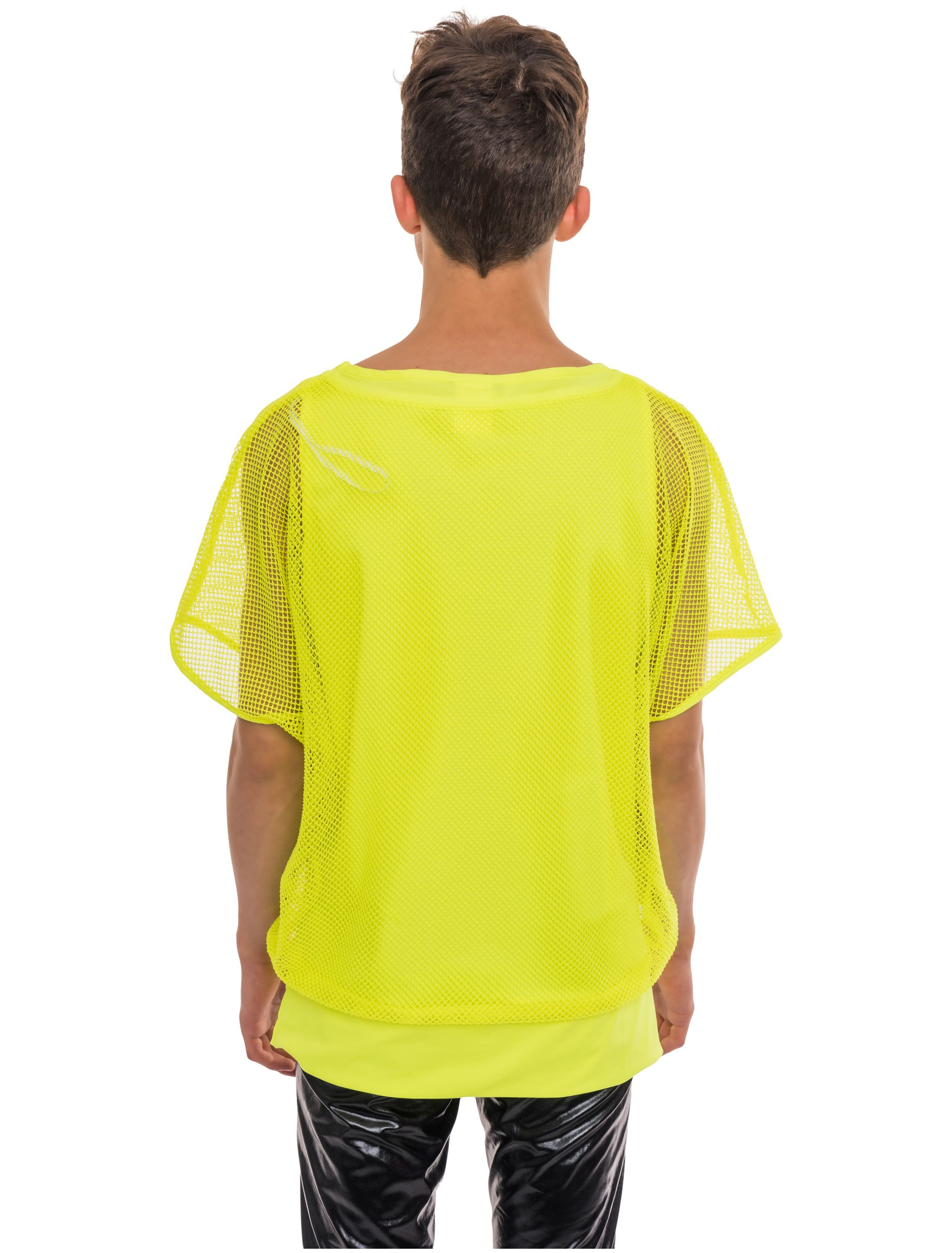 Netz-T-Shirt neongelb 2XL/3XL