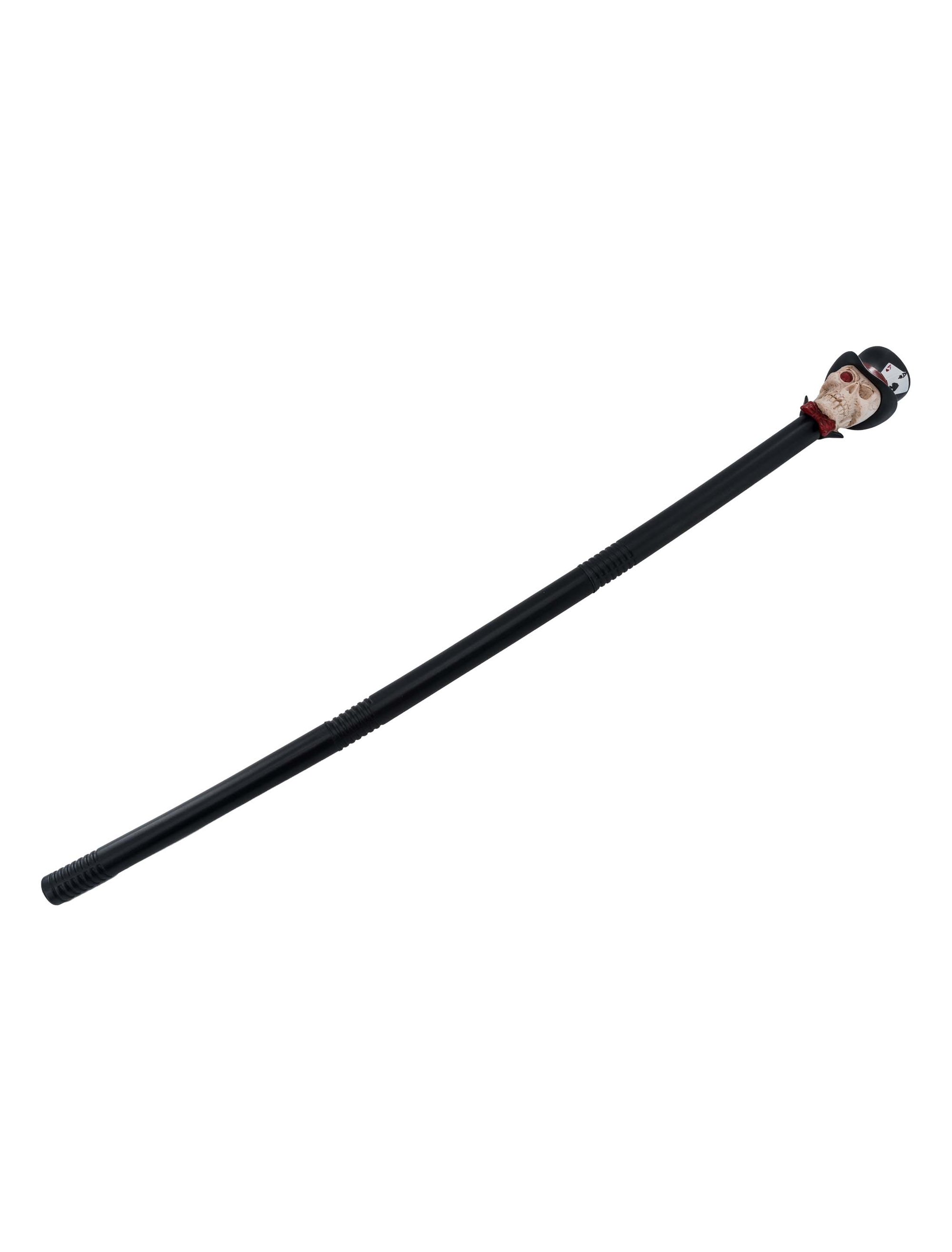 Zepter Poker Totenkopf variabel bis 88cm schwarz/weiß/rot