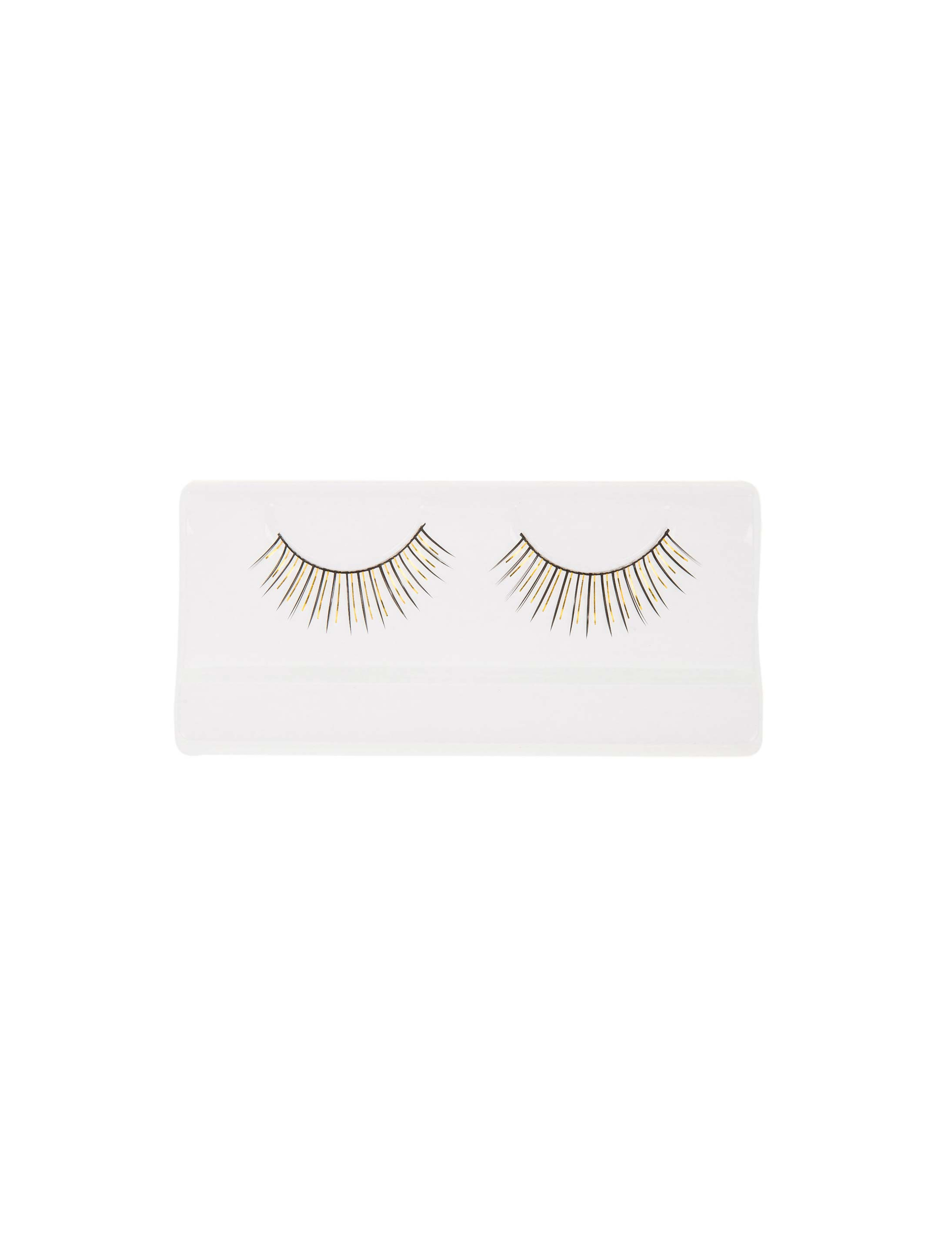 Wimpern schwarz/gold