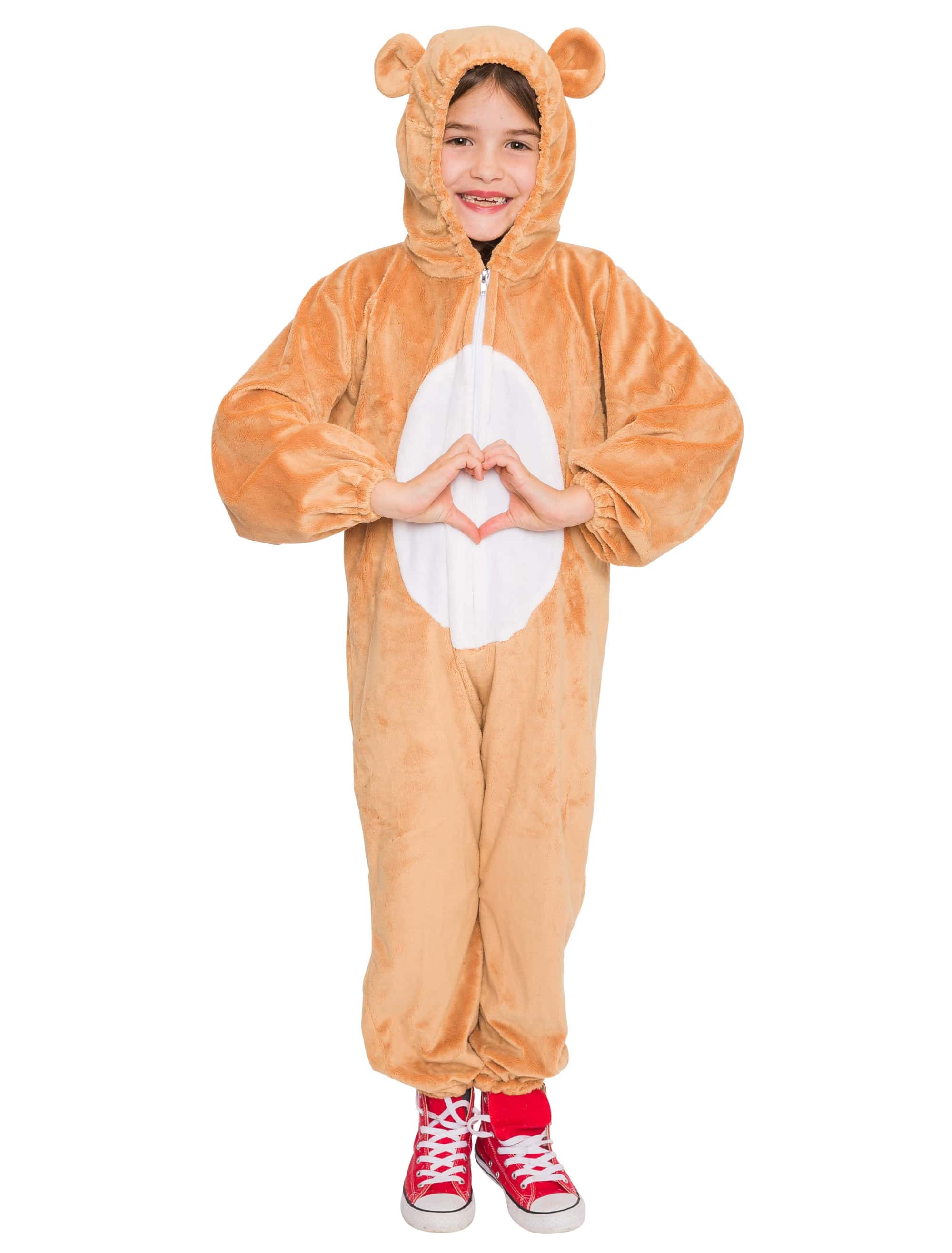 Overall Plüsch Bärchen Kinder braun 98-104