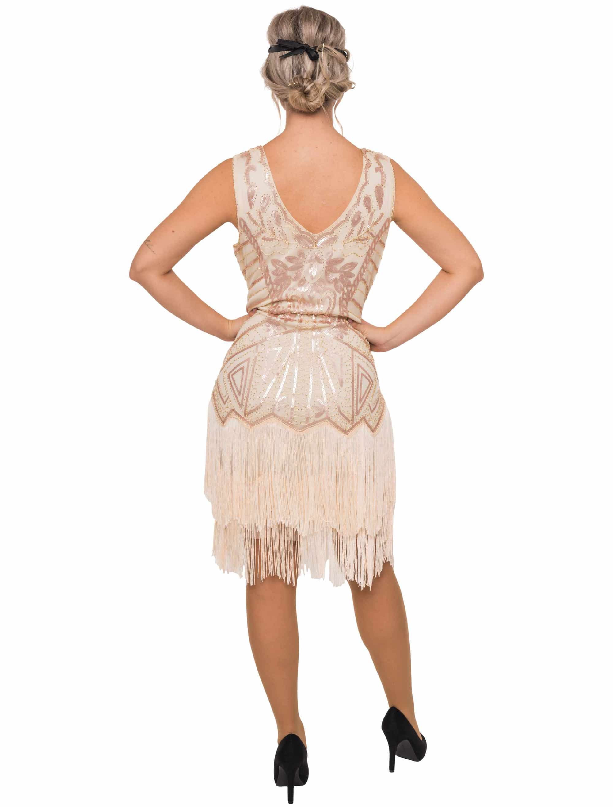 Kleid Charleston Damen apricot M