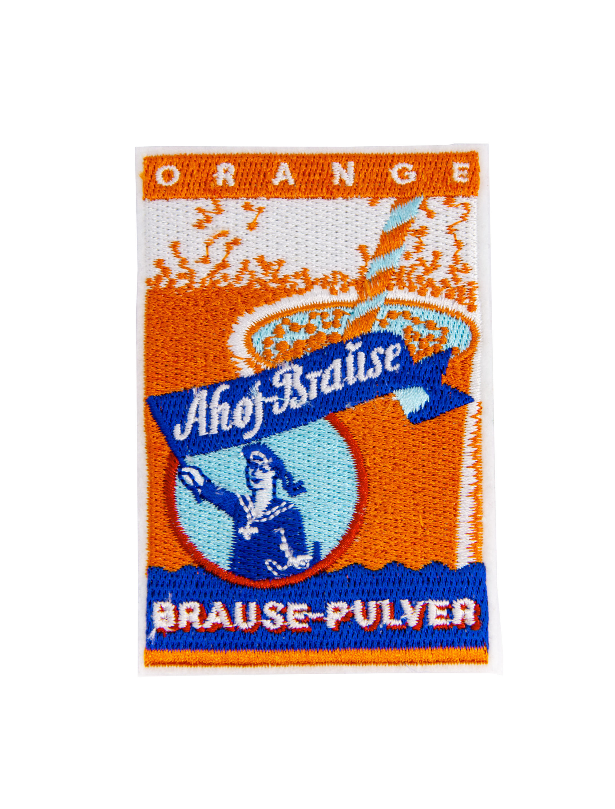 Aufnäher Ahoj-Brause Brause-Pulver orange
