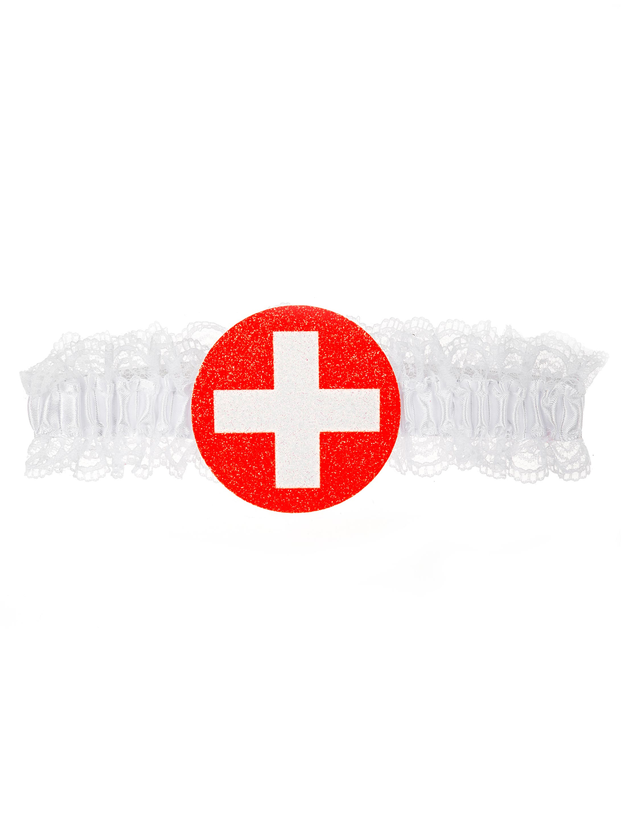 Strumpfband Krankenschwester mit Kreuz