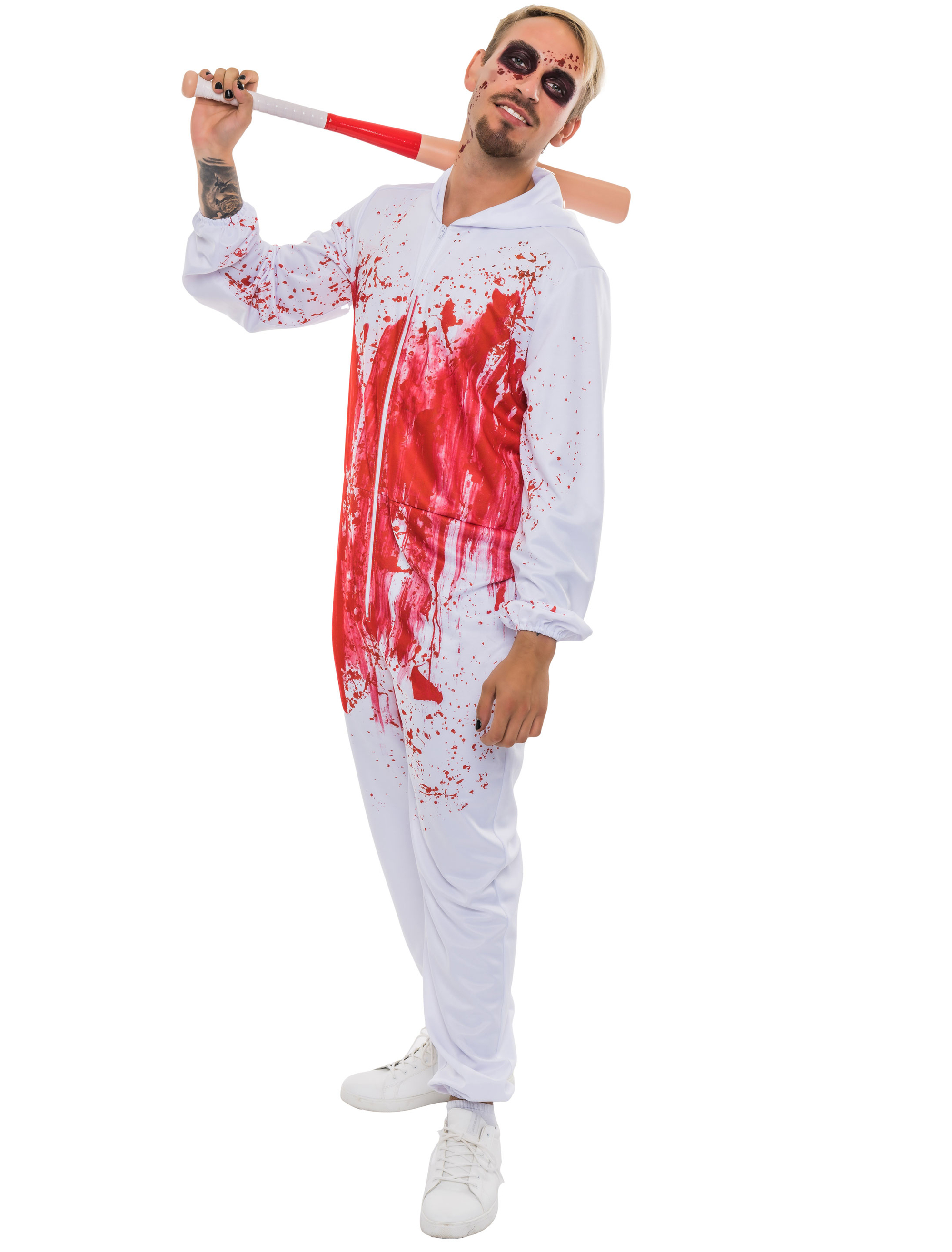 Jumpsuit Herren blutig Herren rot/weiß L-XL
