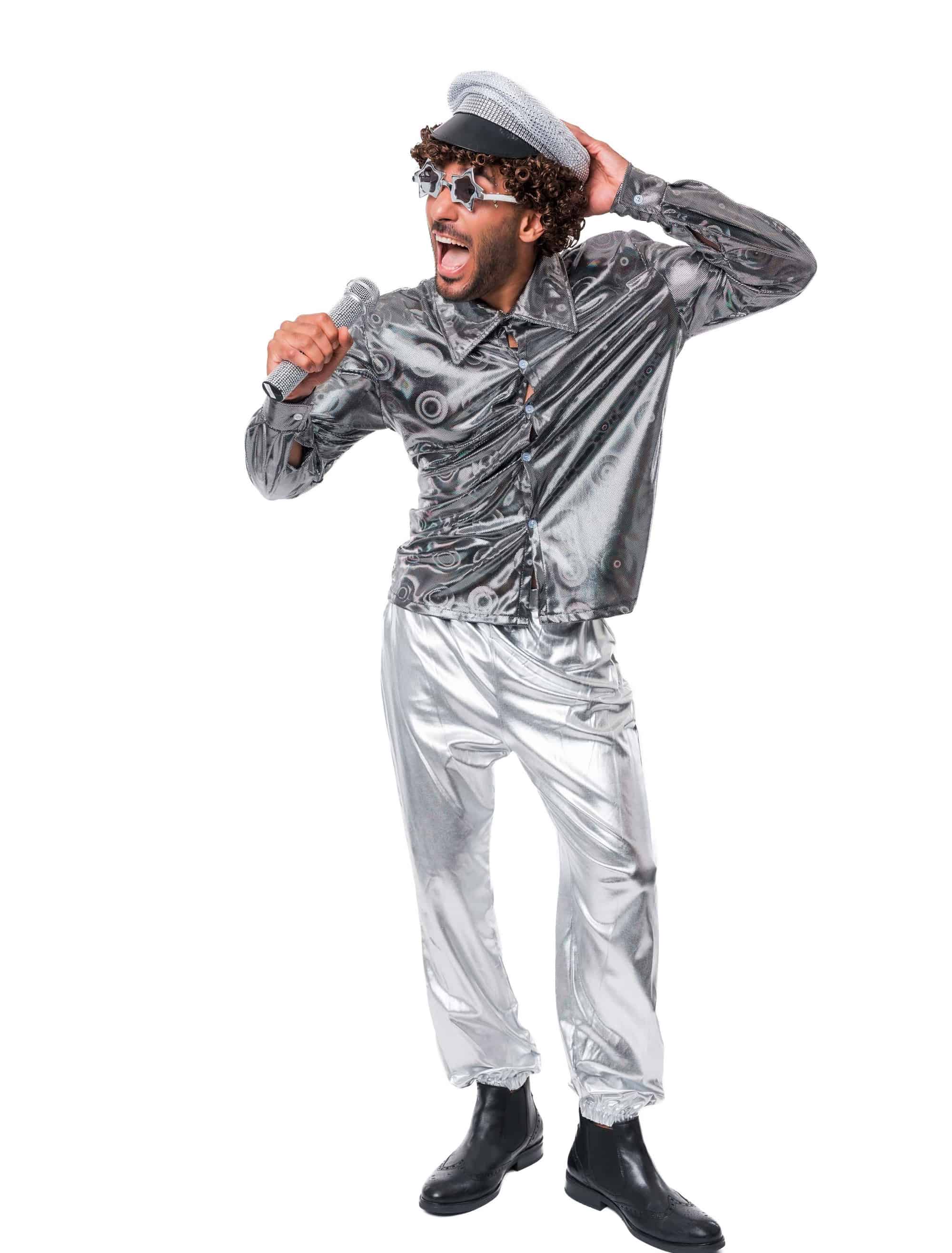 Hemd Holo Herren silber M/L