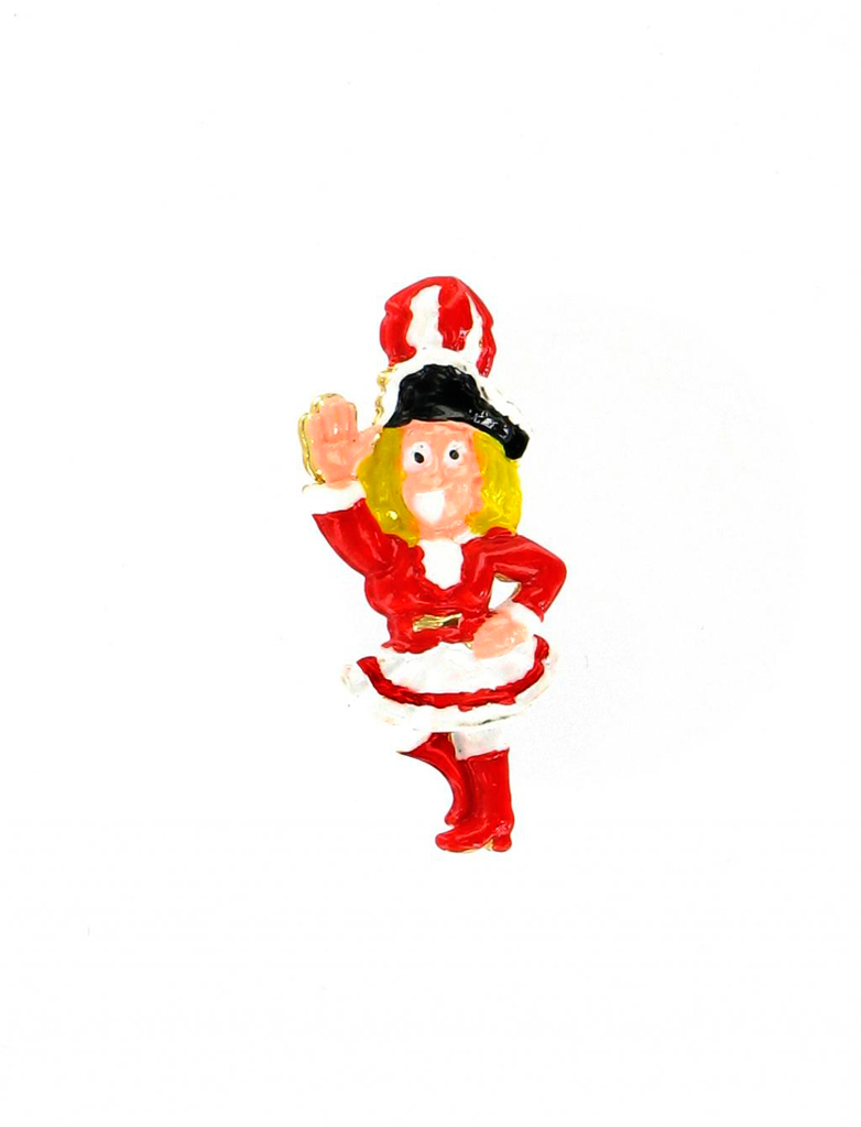 Pin Funkenmariechen rot/weiß