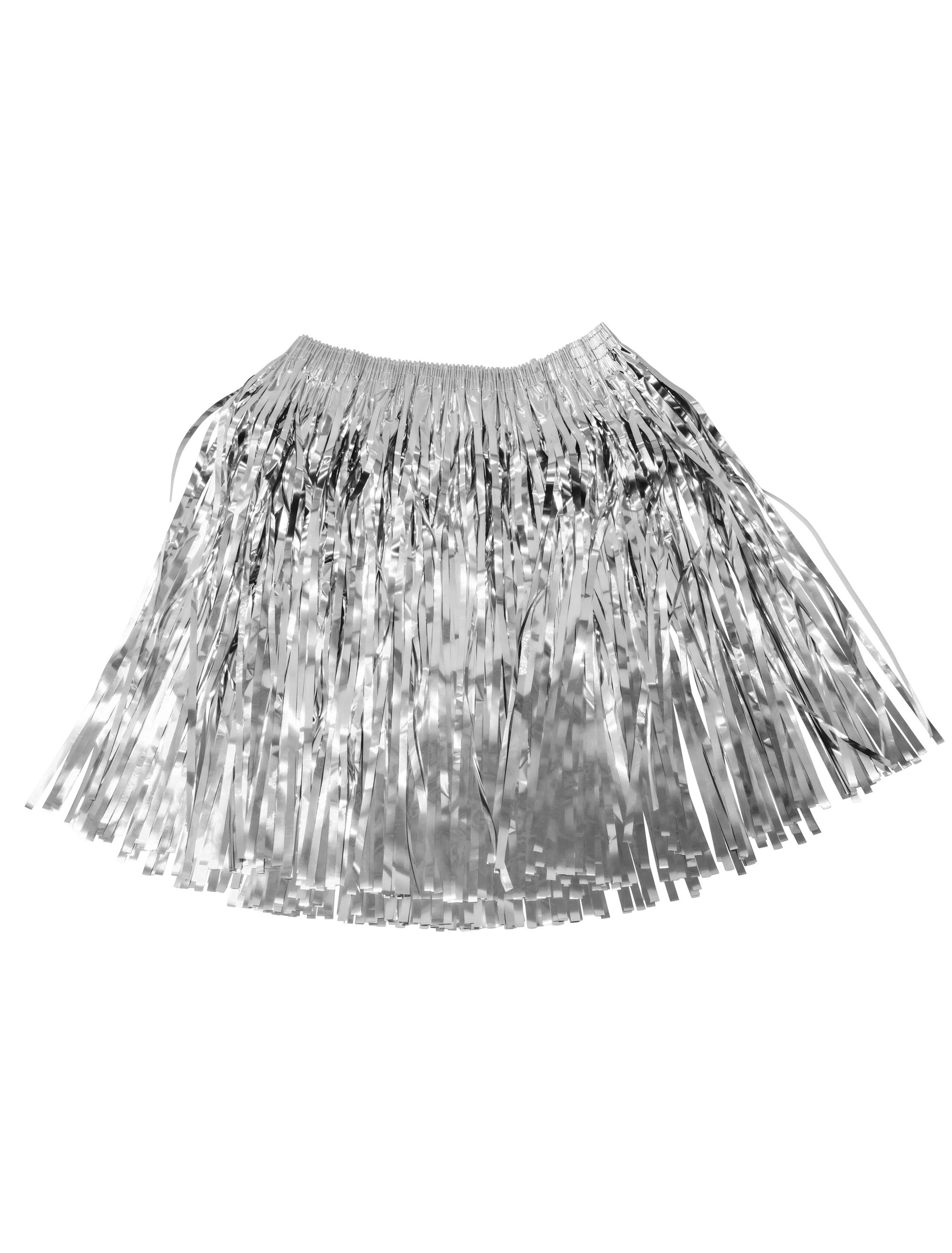 Rock Lametta metallic Damen silber S/M