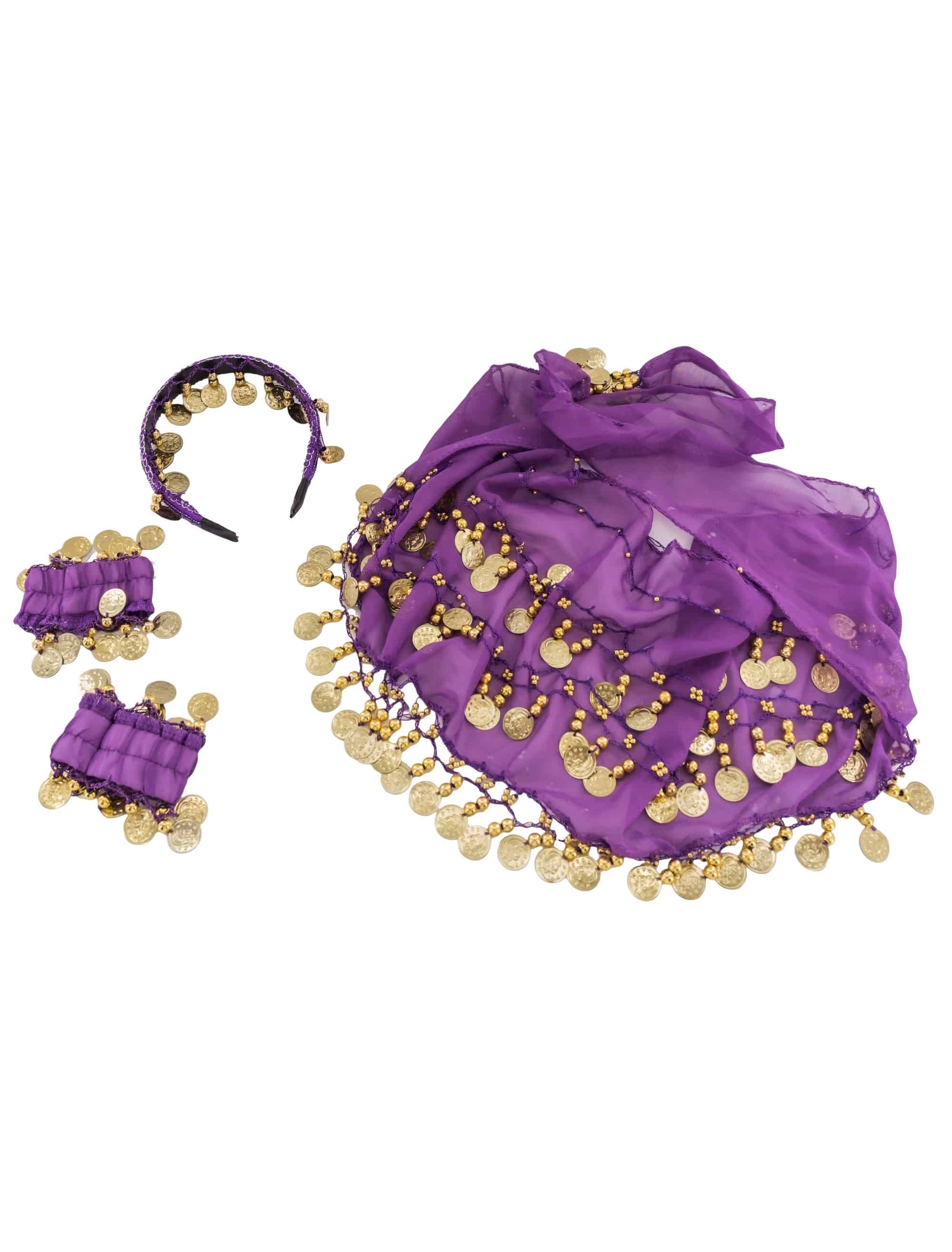 Set Wahrsagerin lila mit Münzen