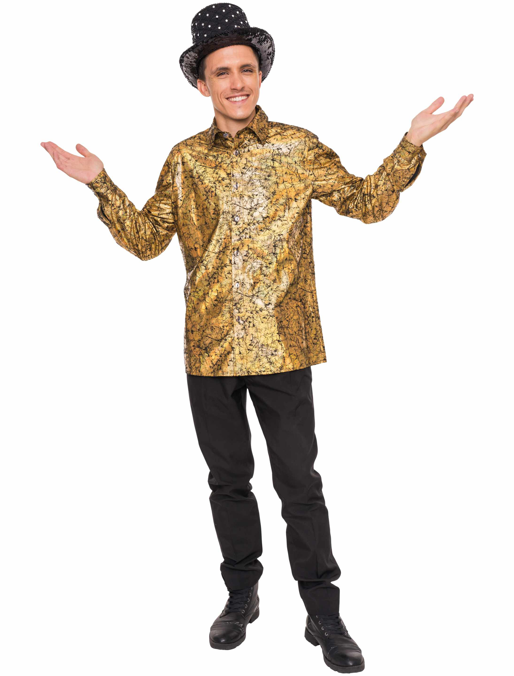 Hemd Herren gold 4XL/5XL