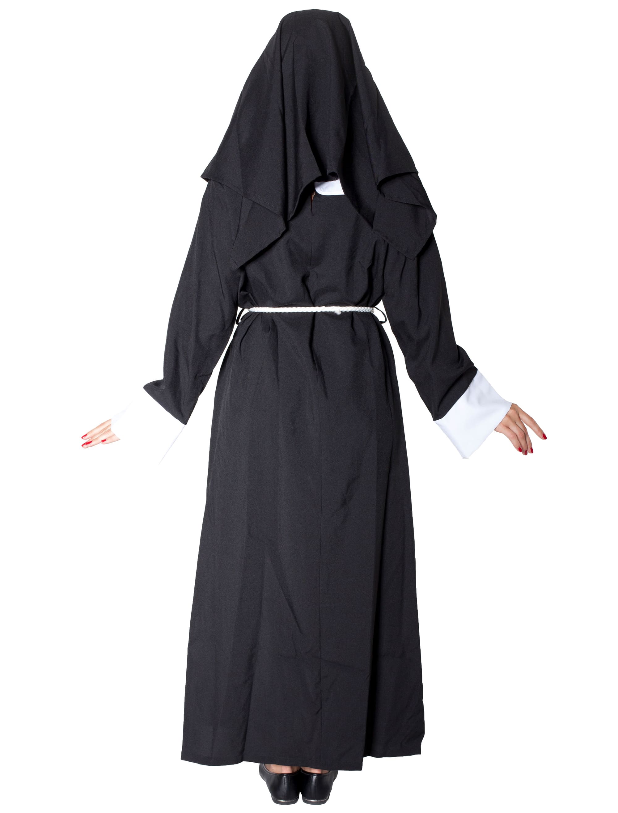 Nonne 3-tlg. Damen schwarz/weiß 36