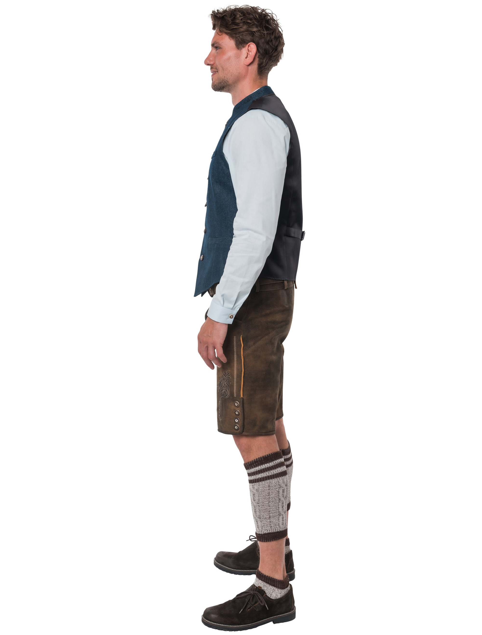 Trachtenweste Theo Jeans Herren blau S