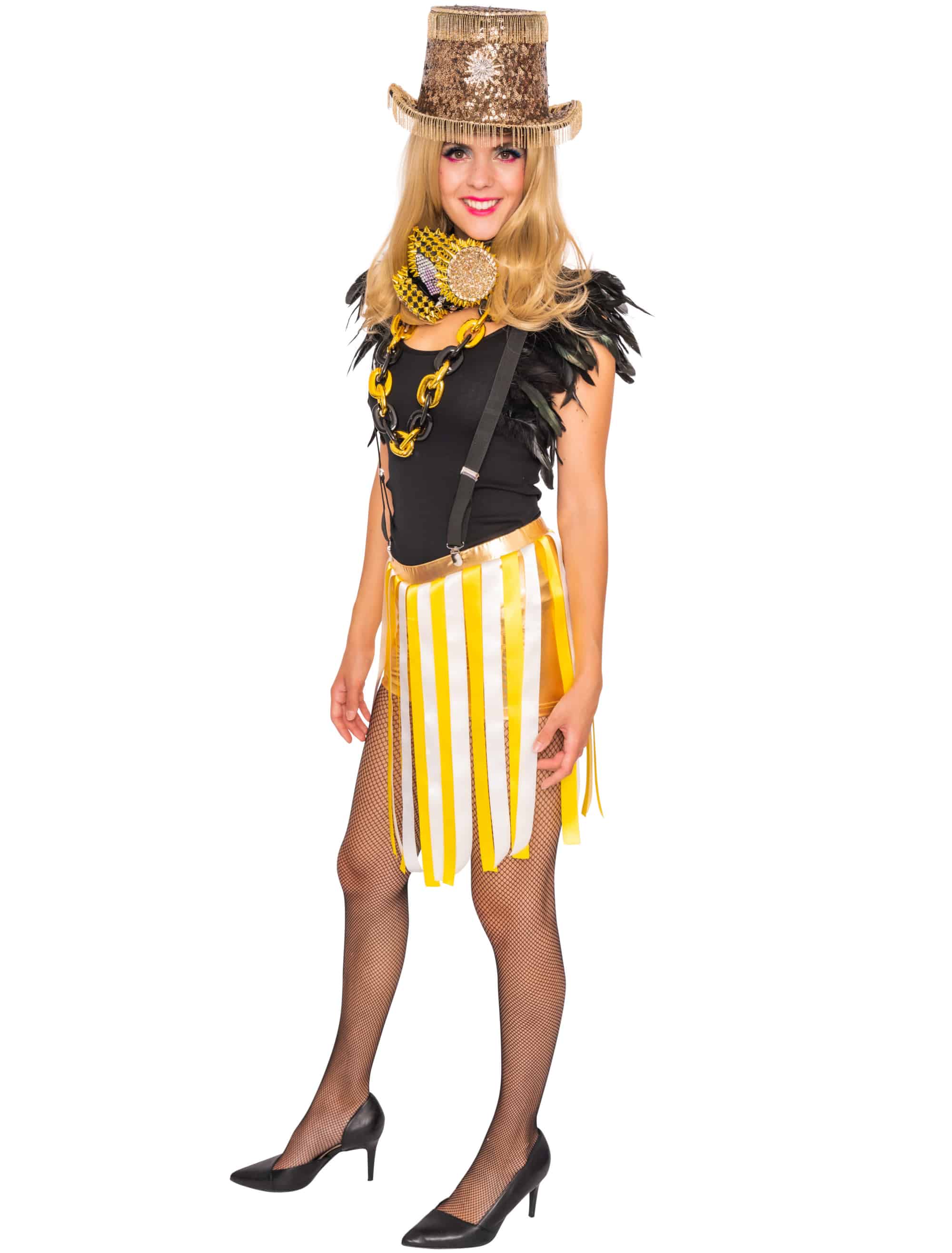 JIS Shorts Jeck im Sunnesching gold mit Fransen Damen goldgelb S/M