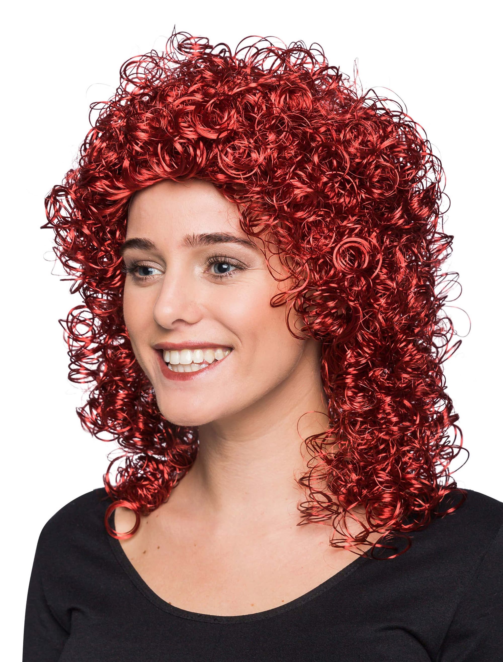 Perücke mittelang wilde Locken braun one size