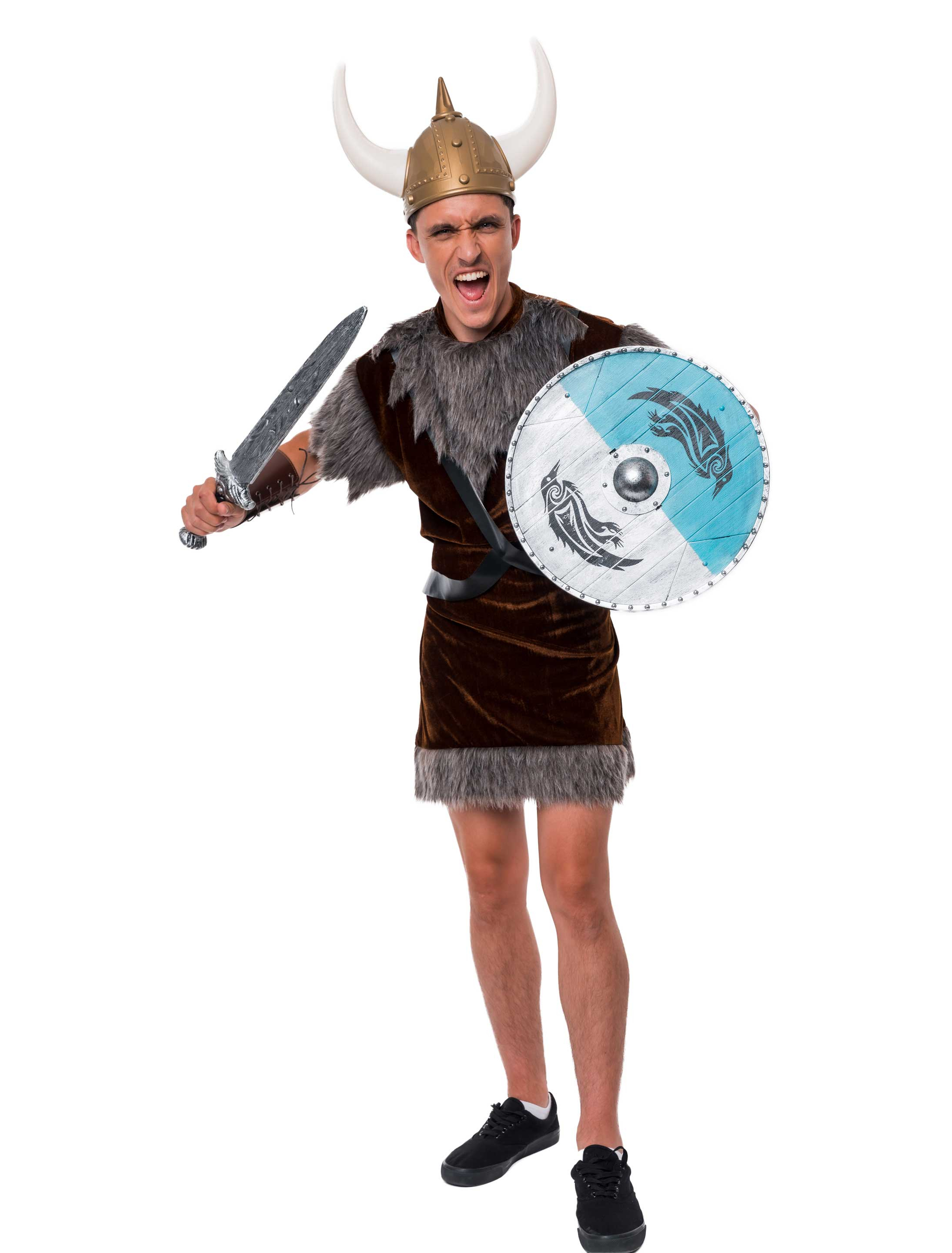 Kostüm Wikinger Herren dunkelbraun M/L