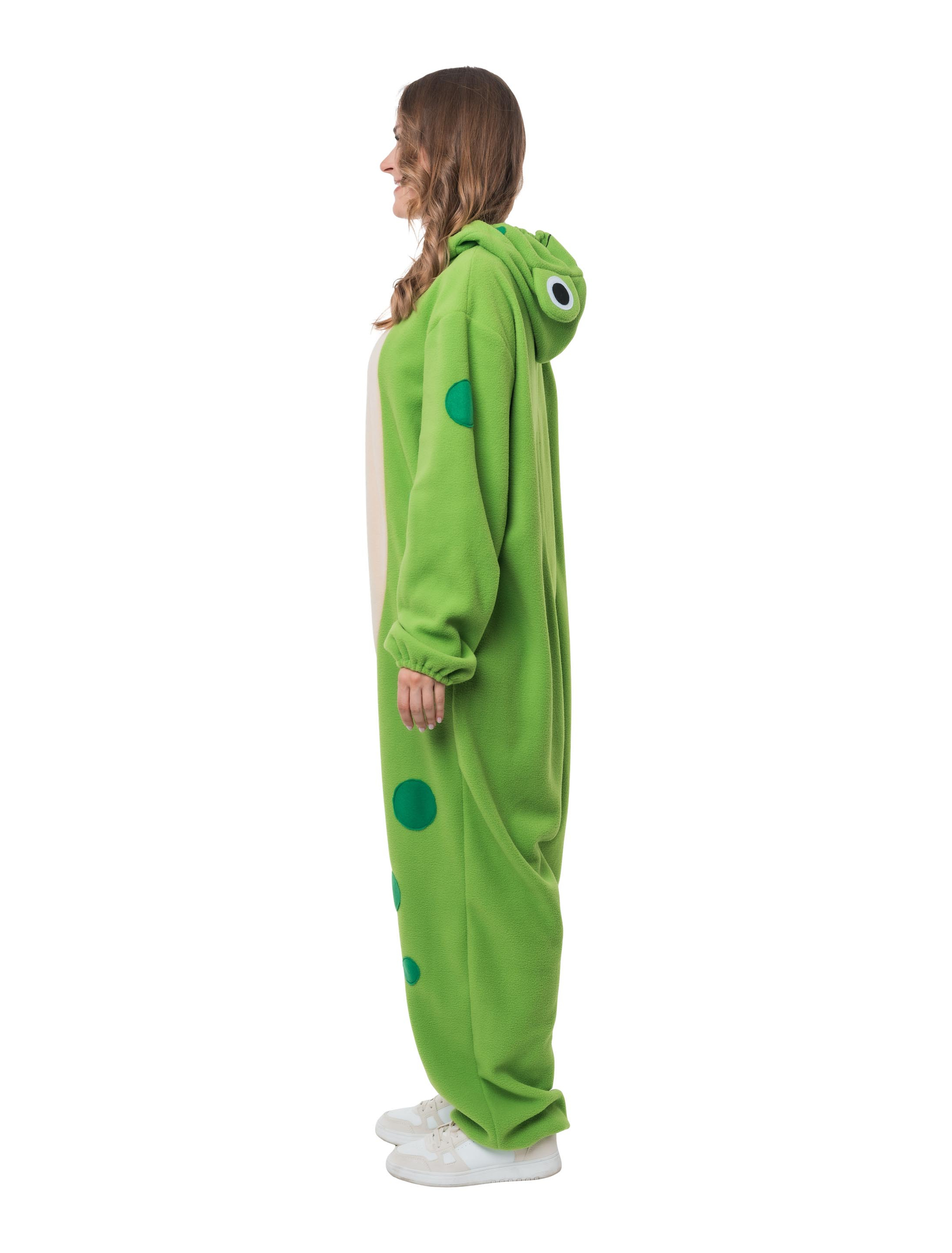 Overall Frosch Plüsch grün XS/S