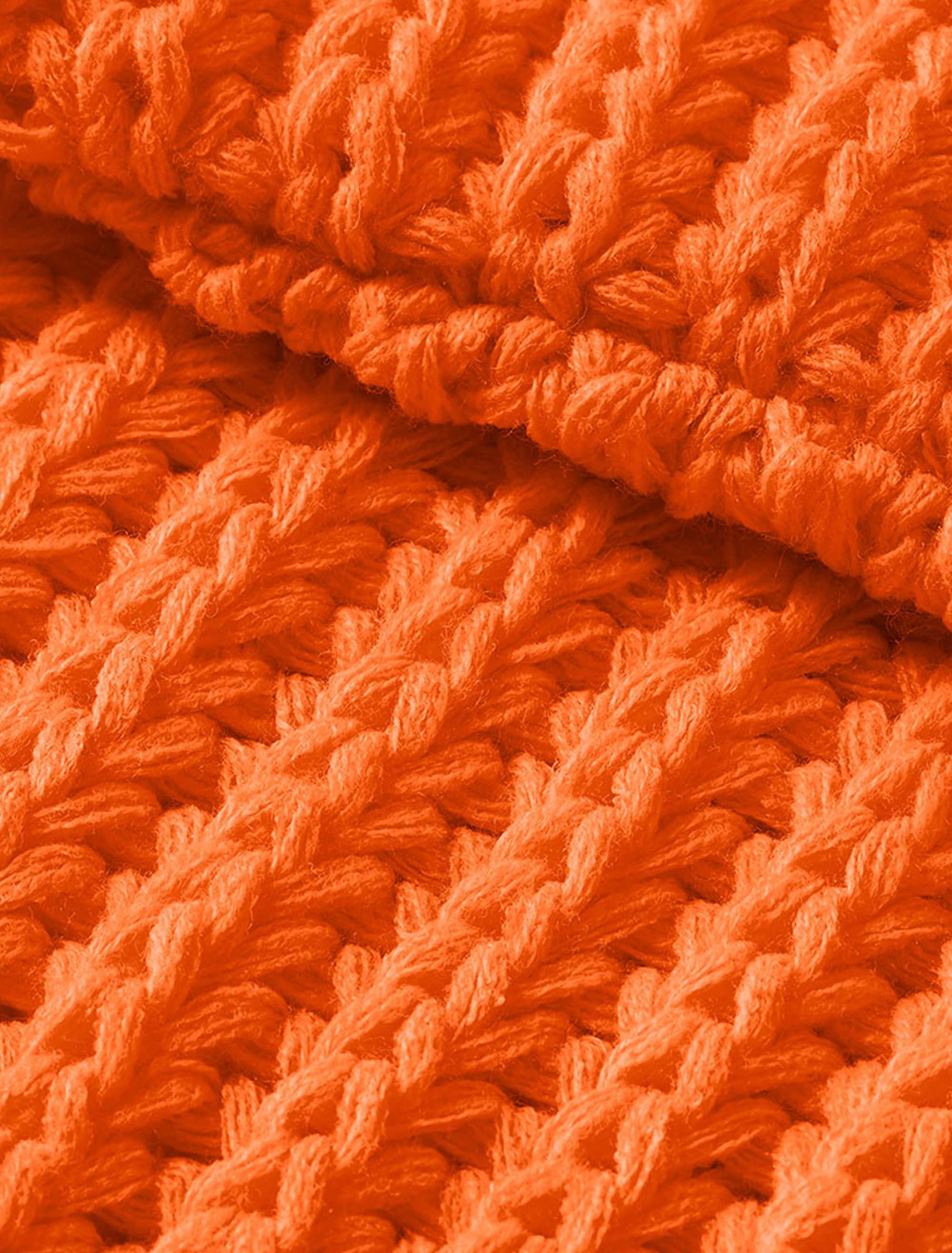 Schlauchschal Strick neonorange