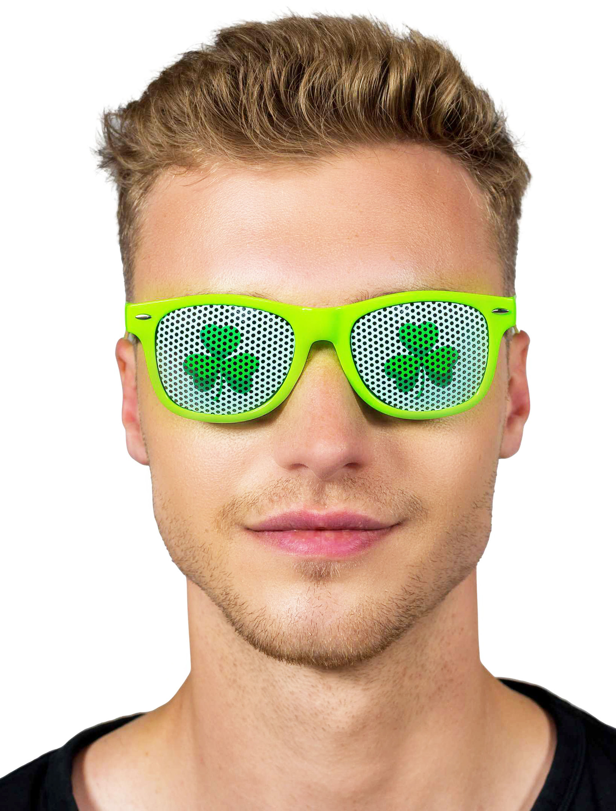 Brille Kleeblatt grün