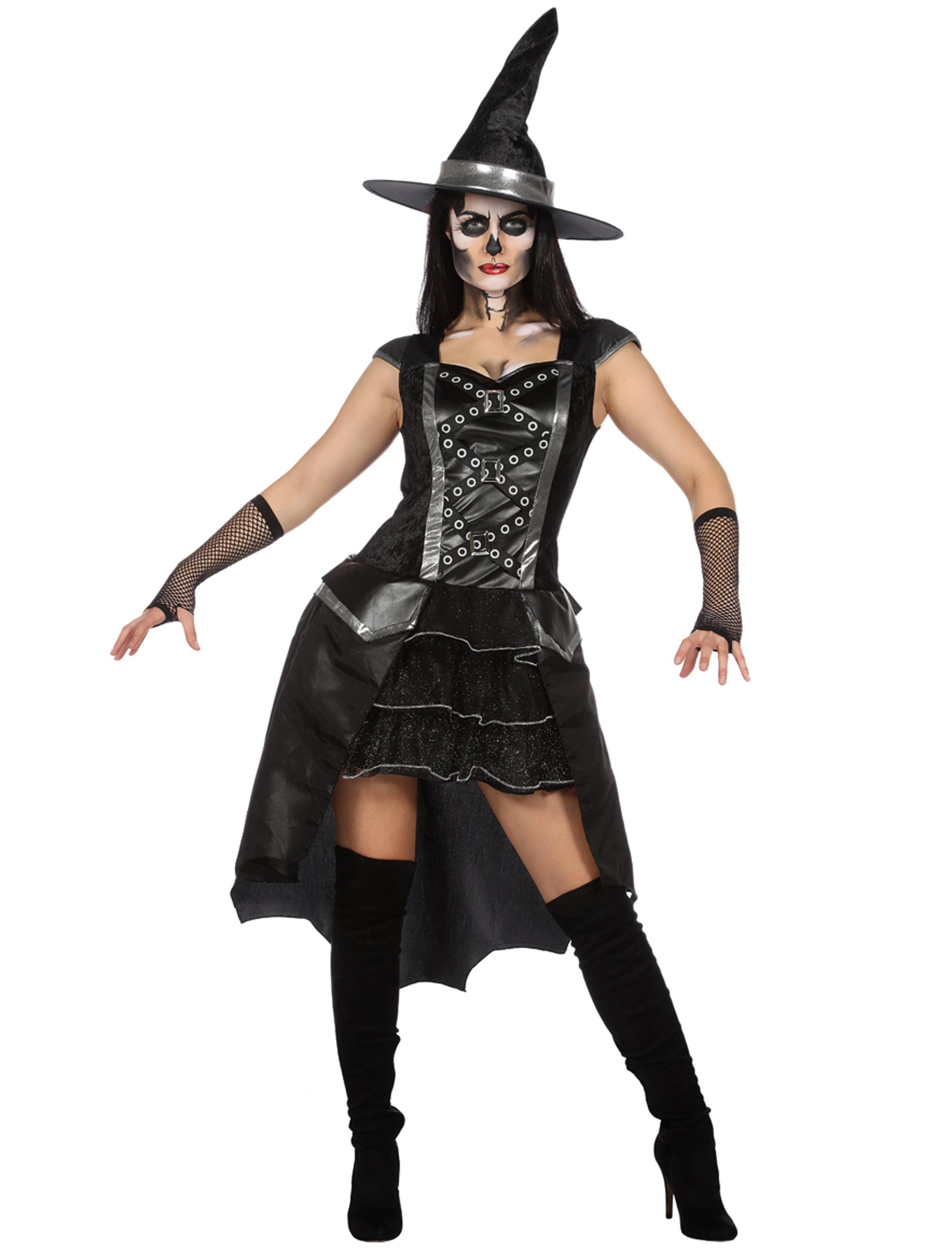 Kleid Hexe mit Hut 2-tlg.