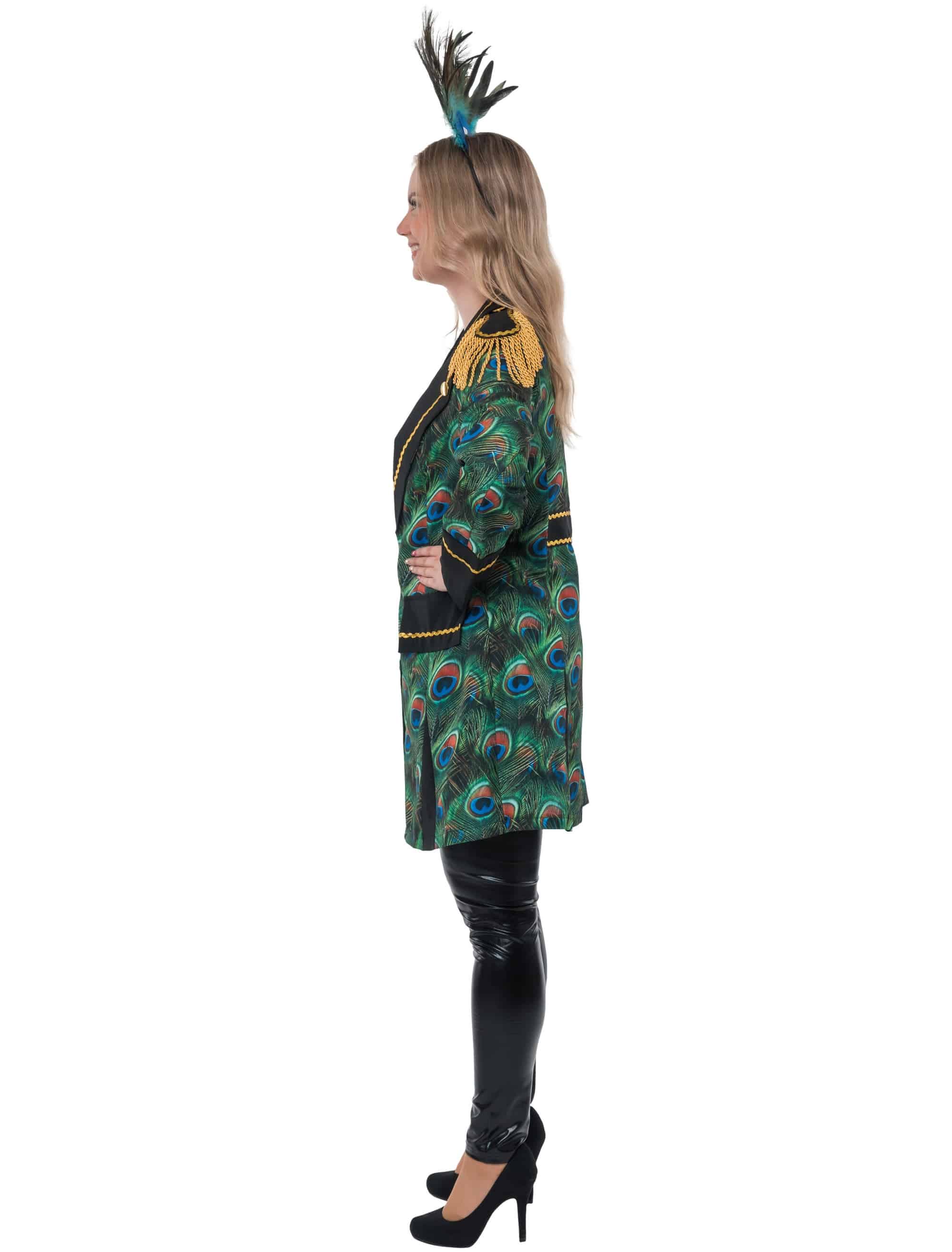 Jacke Pfau mit Epauletten Damen blau/grün S/M