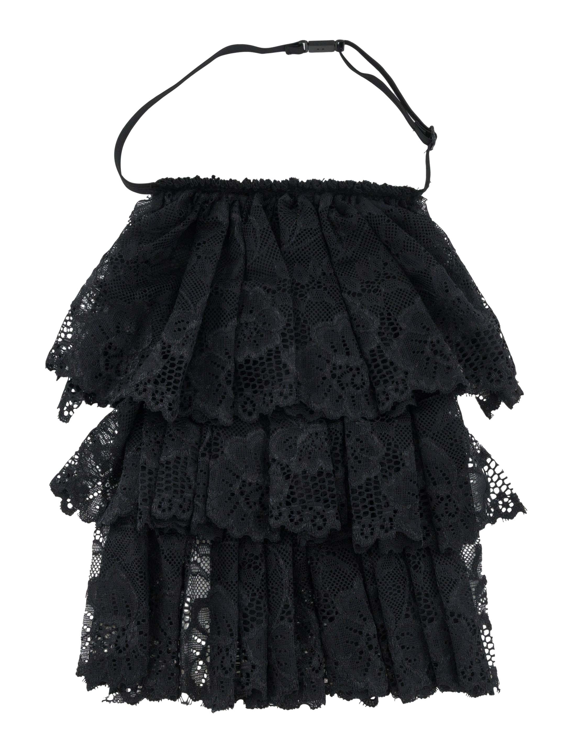 Jabot aus Spitze schwarz