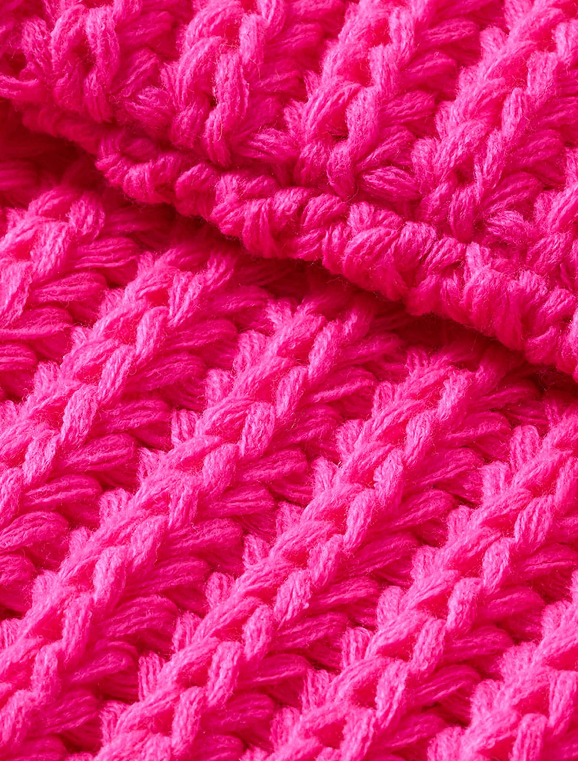 Schlauchschal Strick neonpink