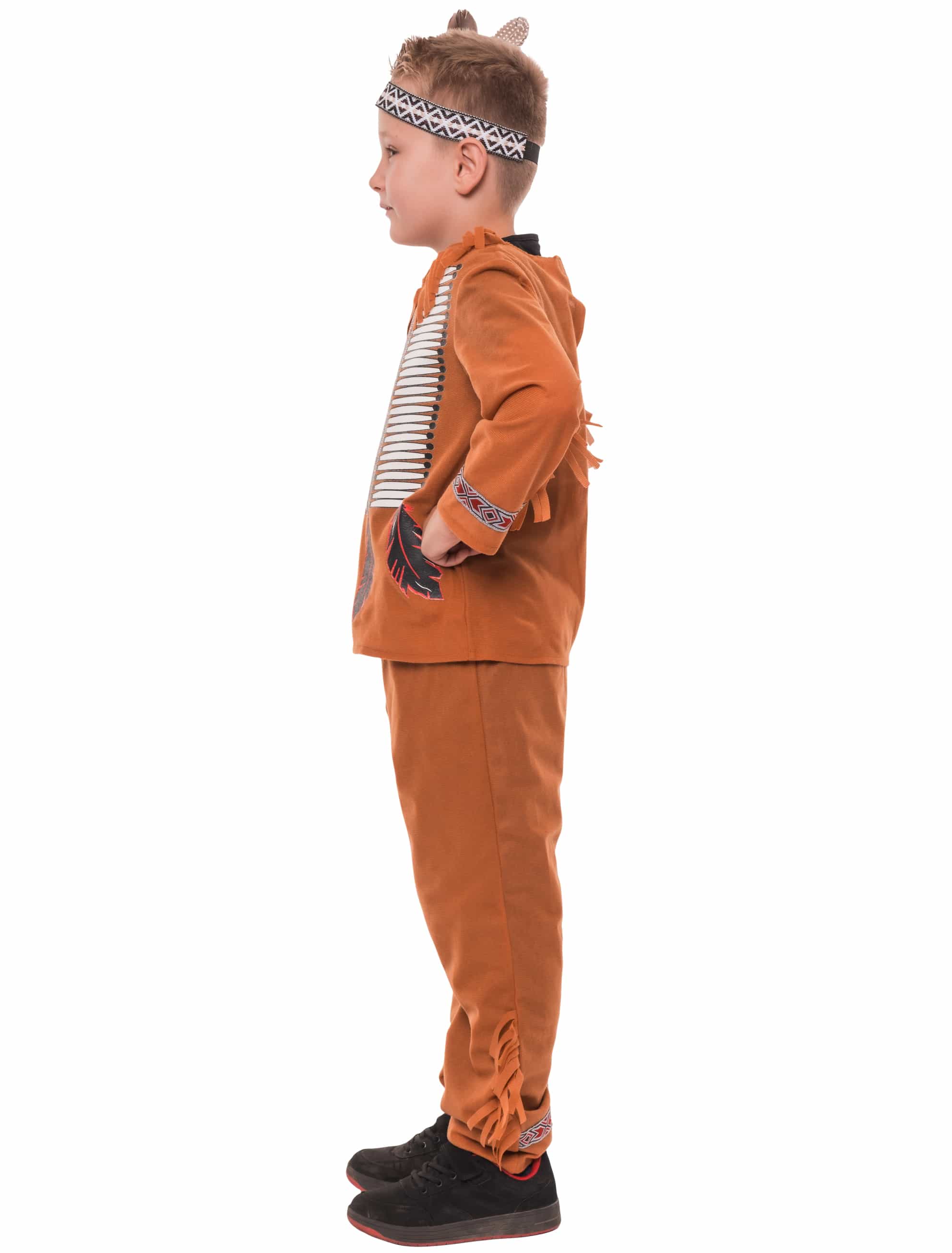 Kostüm Native American 2-tlg. Kinder braun 6-8 Jahre