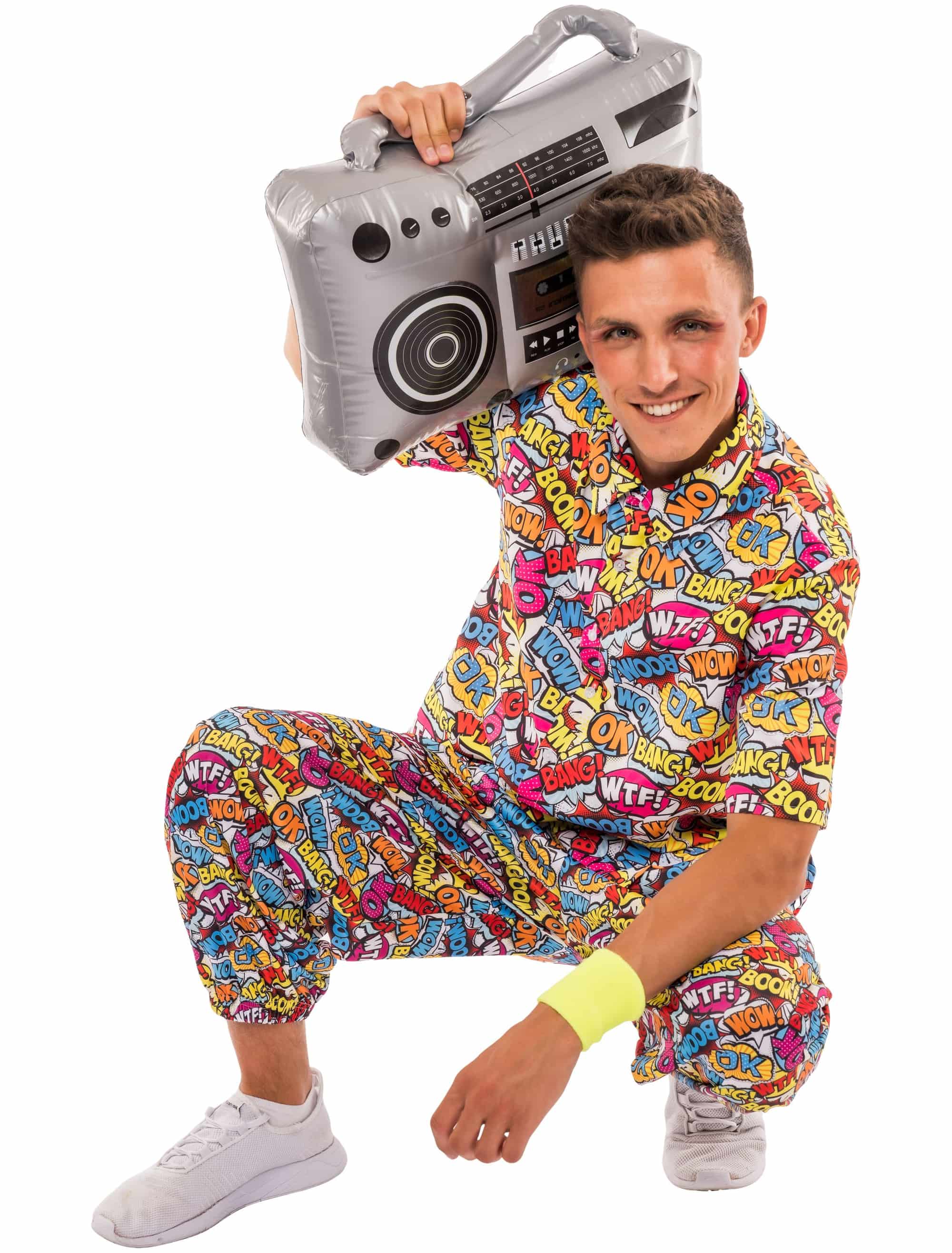 Hose Comic Print Herren bunt M
