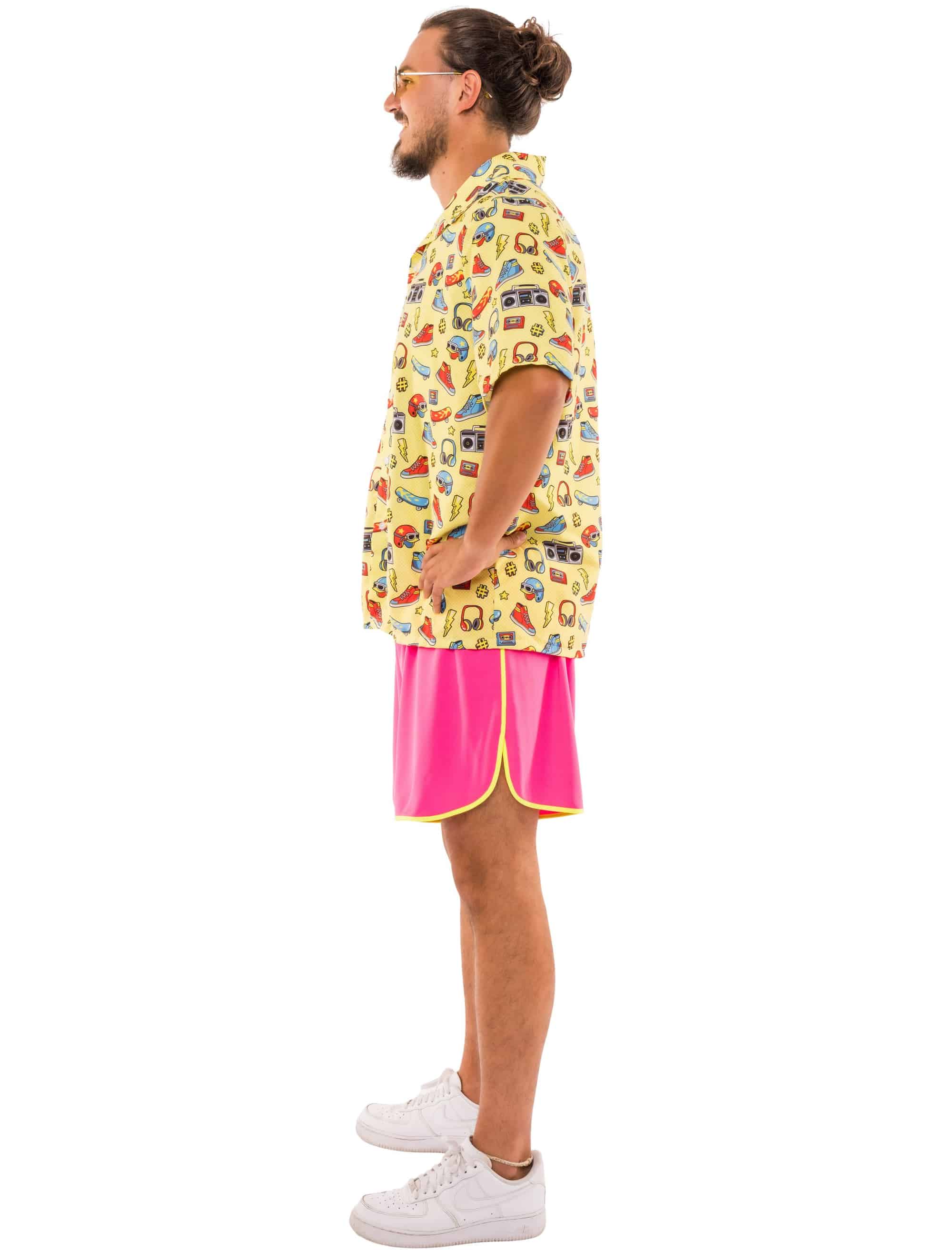 Hemd mit Print Skater Print Herren gelb XL