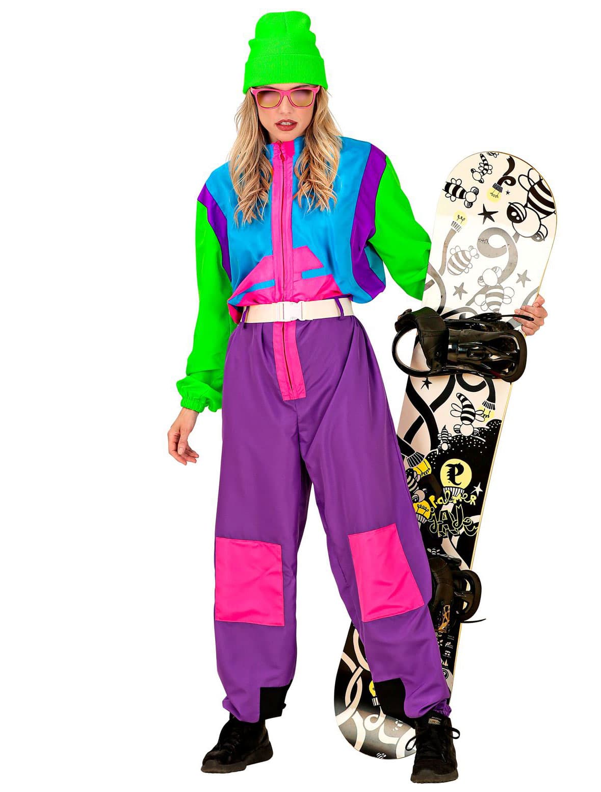 Kostüm Snowboarder bunt M