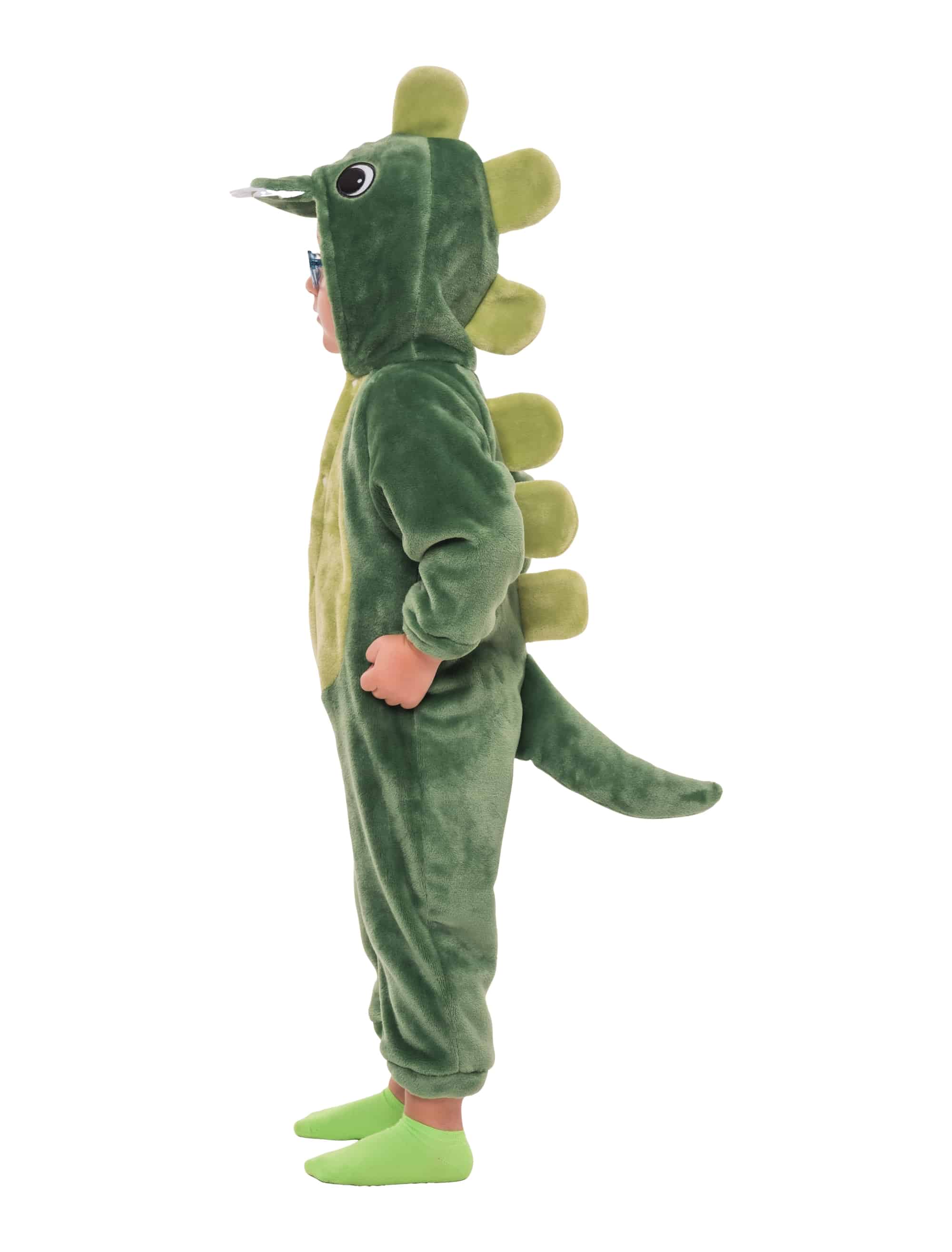 Overall Plüsch Dino Kinder grün 98/104