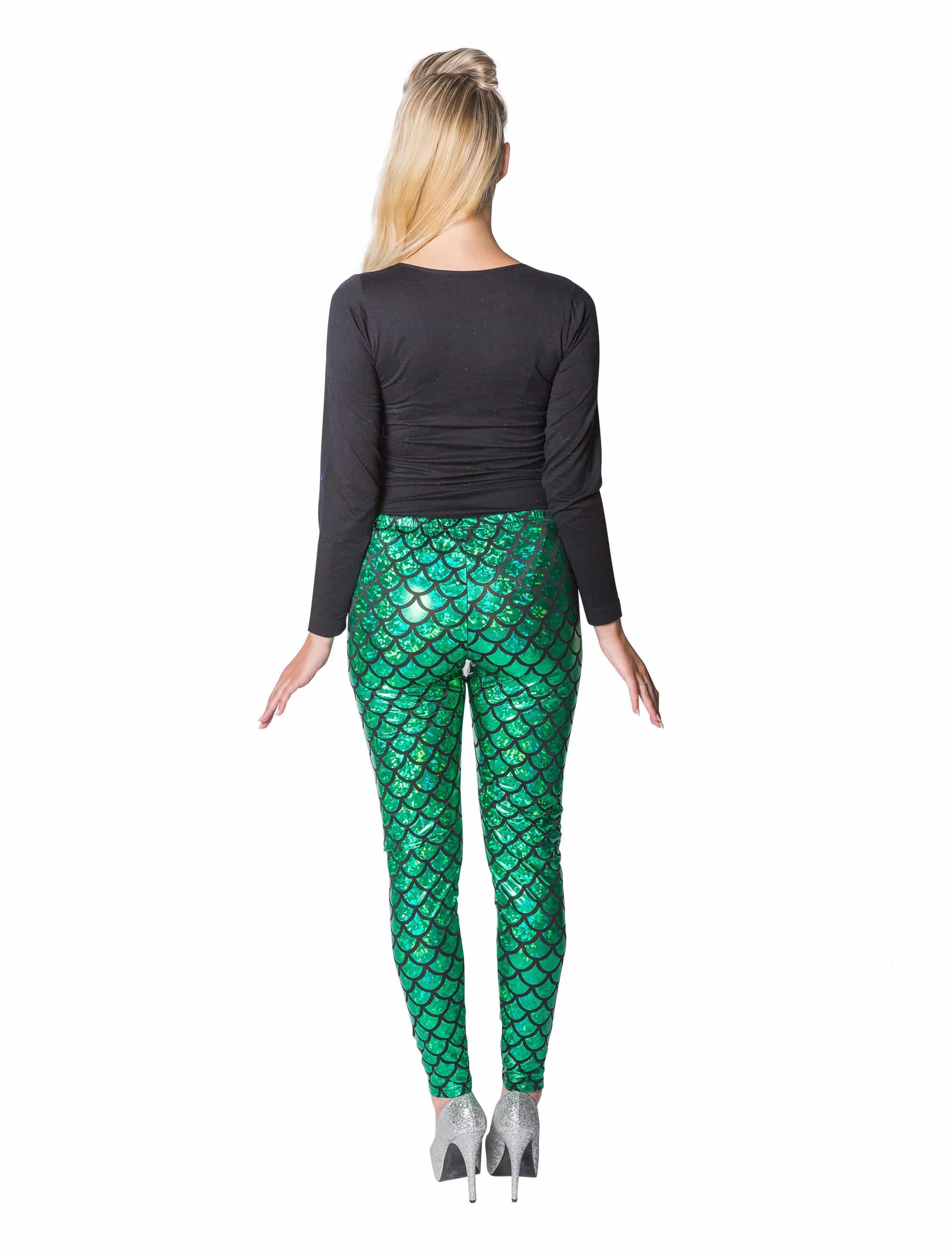 Leggings Meerjungfrau Damen grün S/M