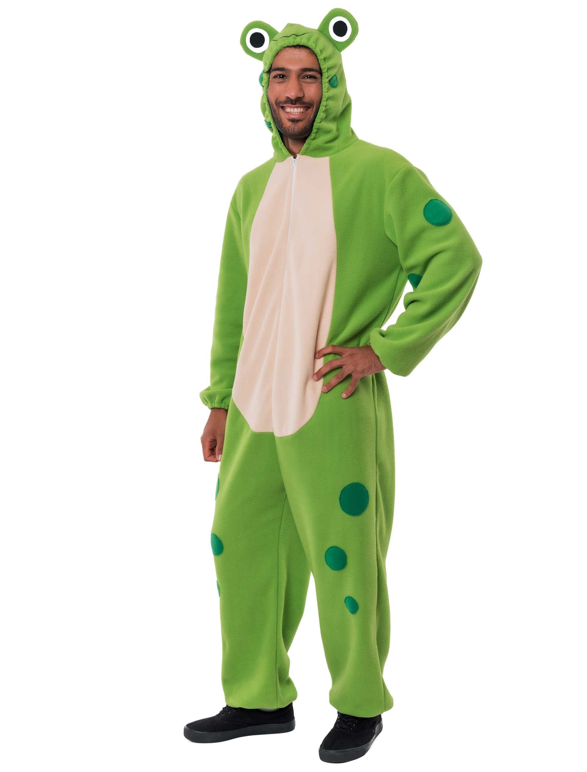 Overall Frosch Plüsch grün XL/2XL