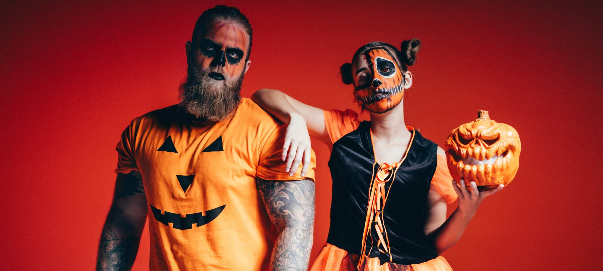 Partnerkostüm Halloween Kürbis