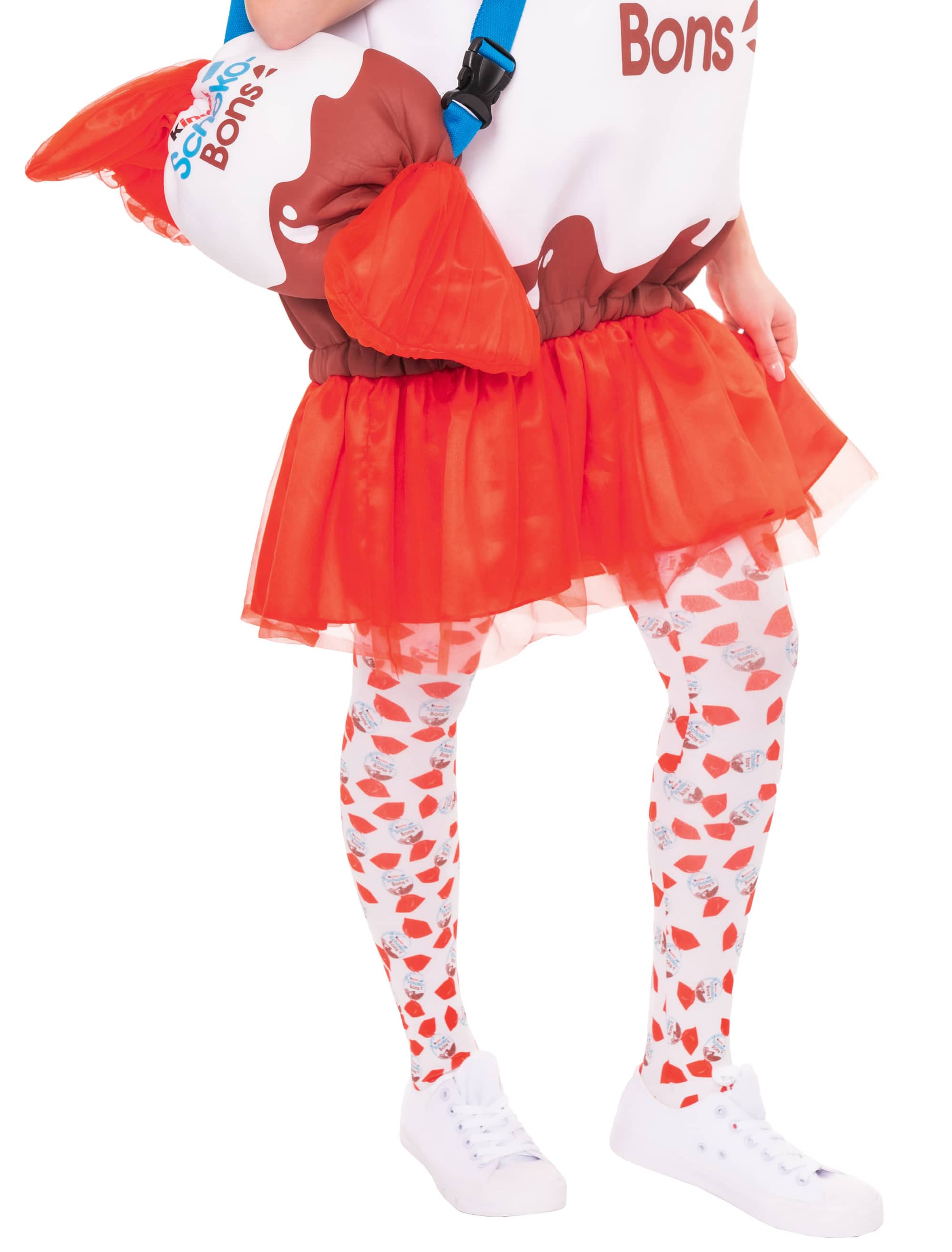 Strumpfhose kinder Schoko-Bons Damen rot/weiß 2XL/3XL