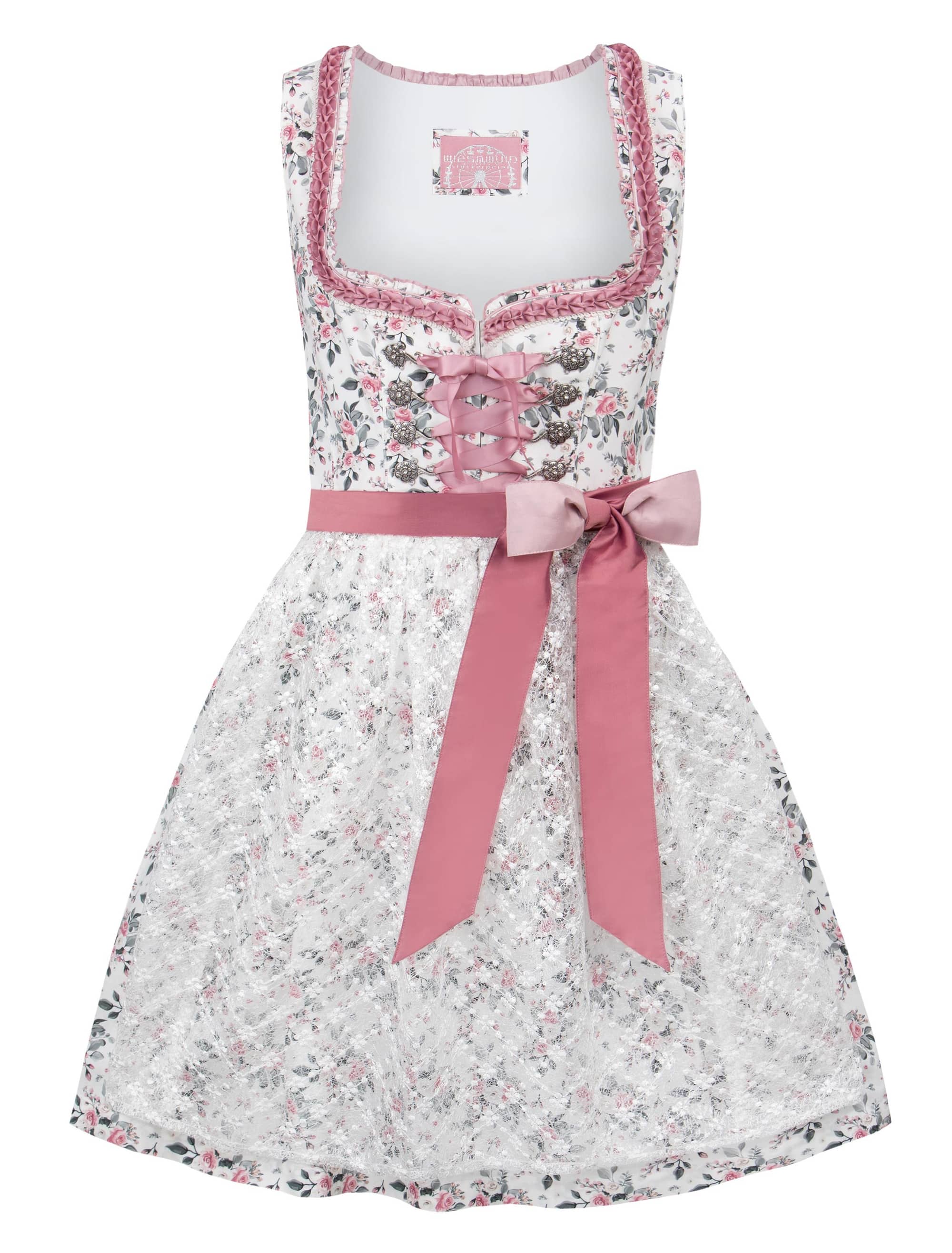 Dirndl Raja Damen weiß/rosa 40