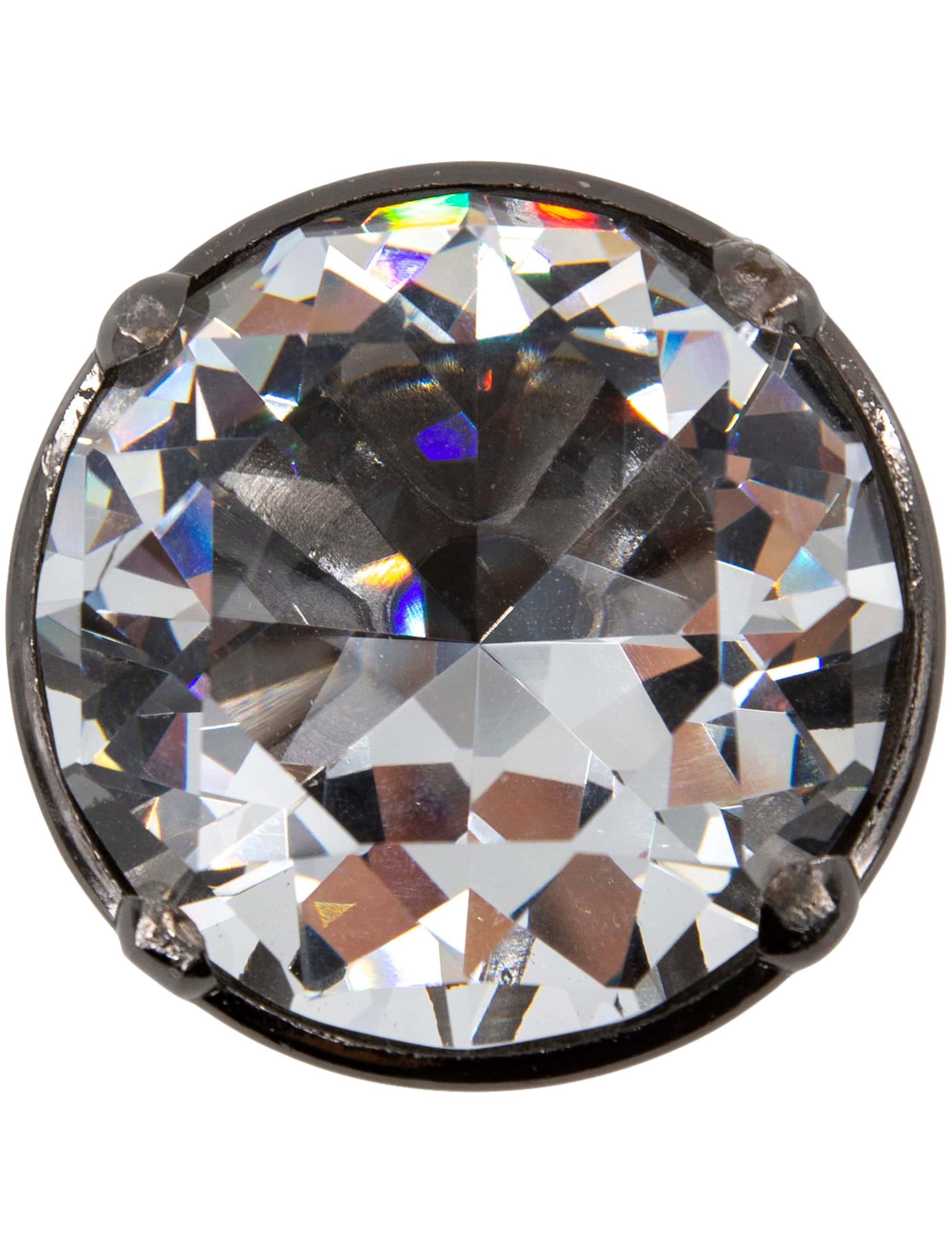 Gehstock Diamant silber