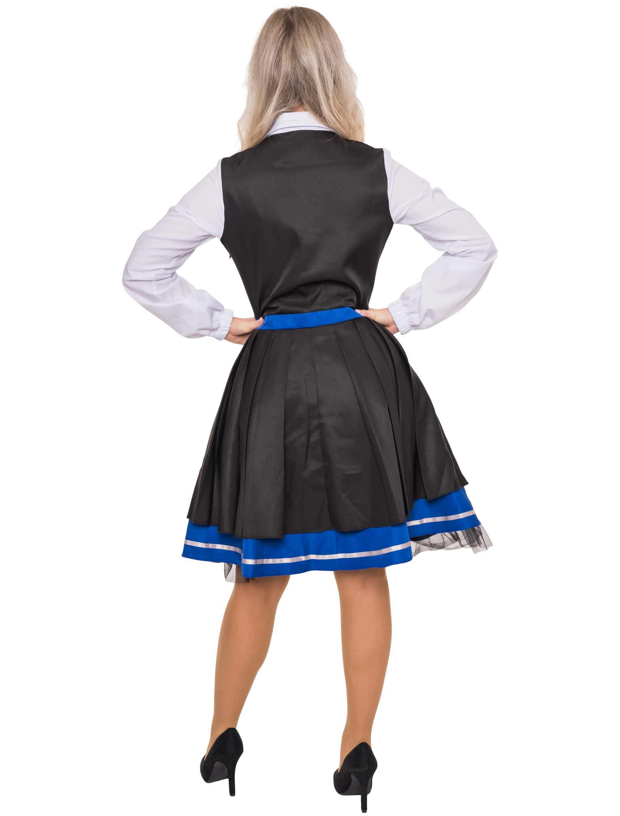 Kleid Zauberschülerin Damen schwarz/blau 2XL