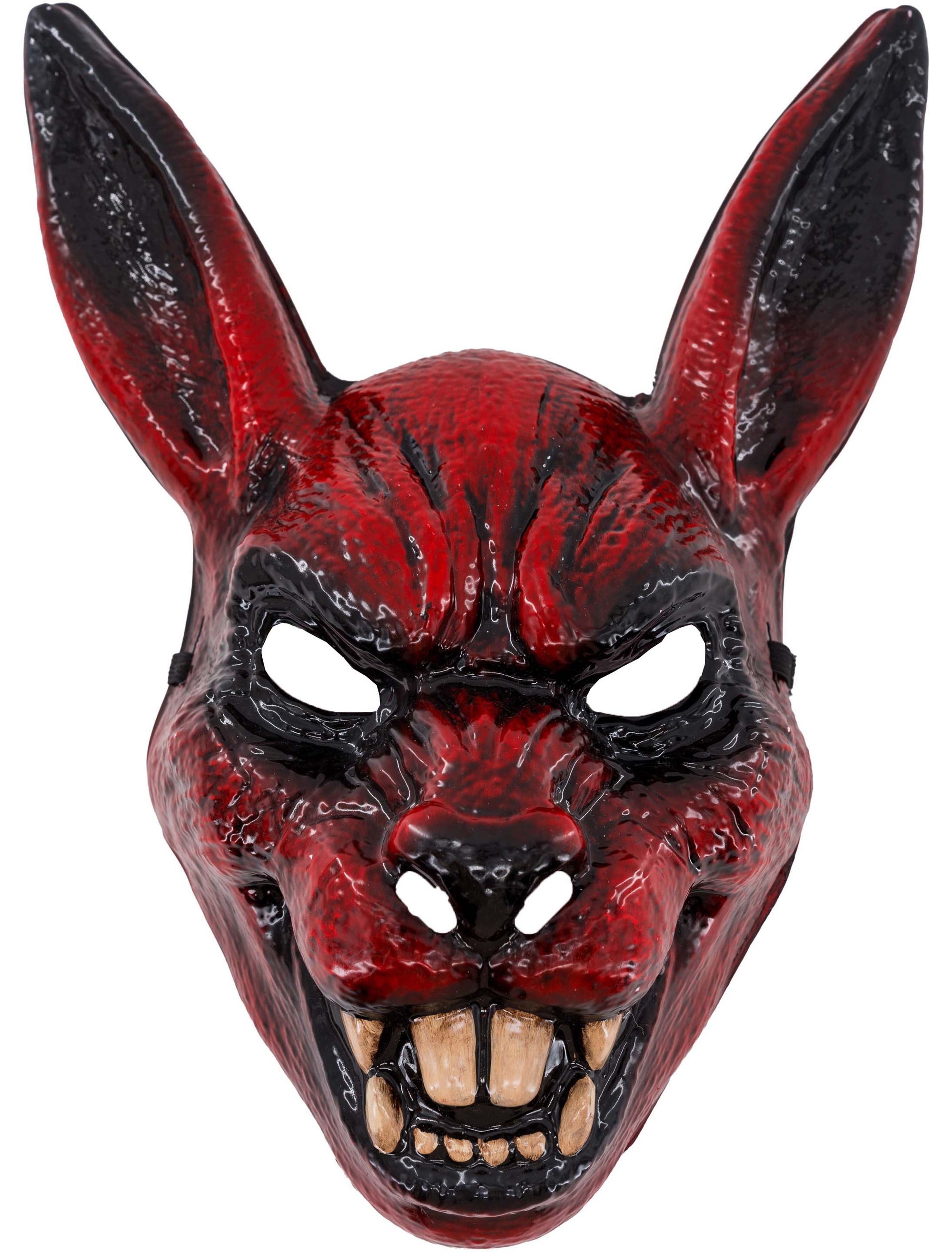Maske Horror-Hase rot