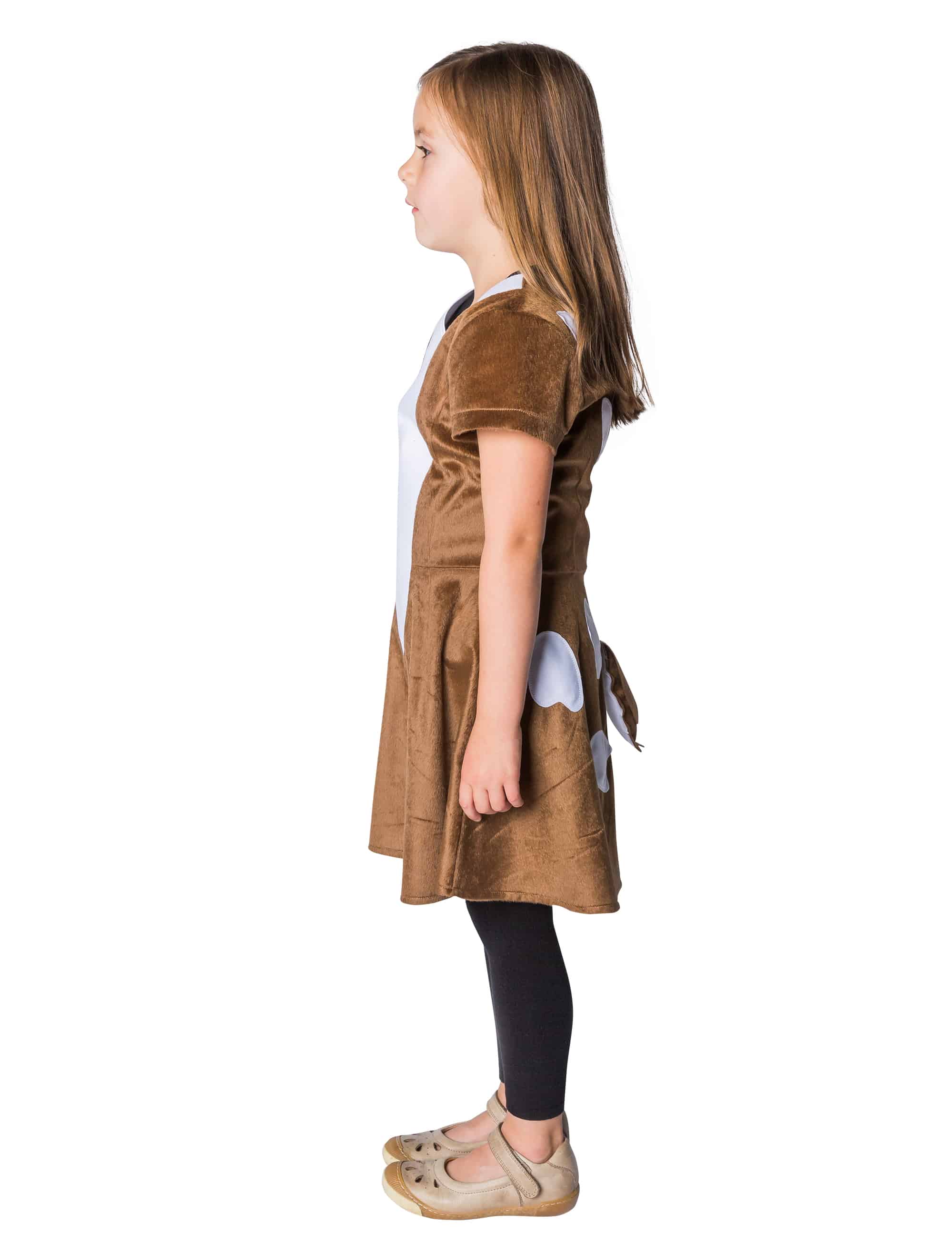 Kleid Plüsch Reh Kinder dunkelbraun 116