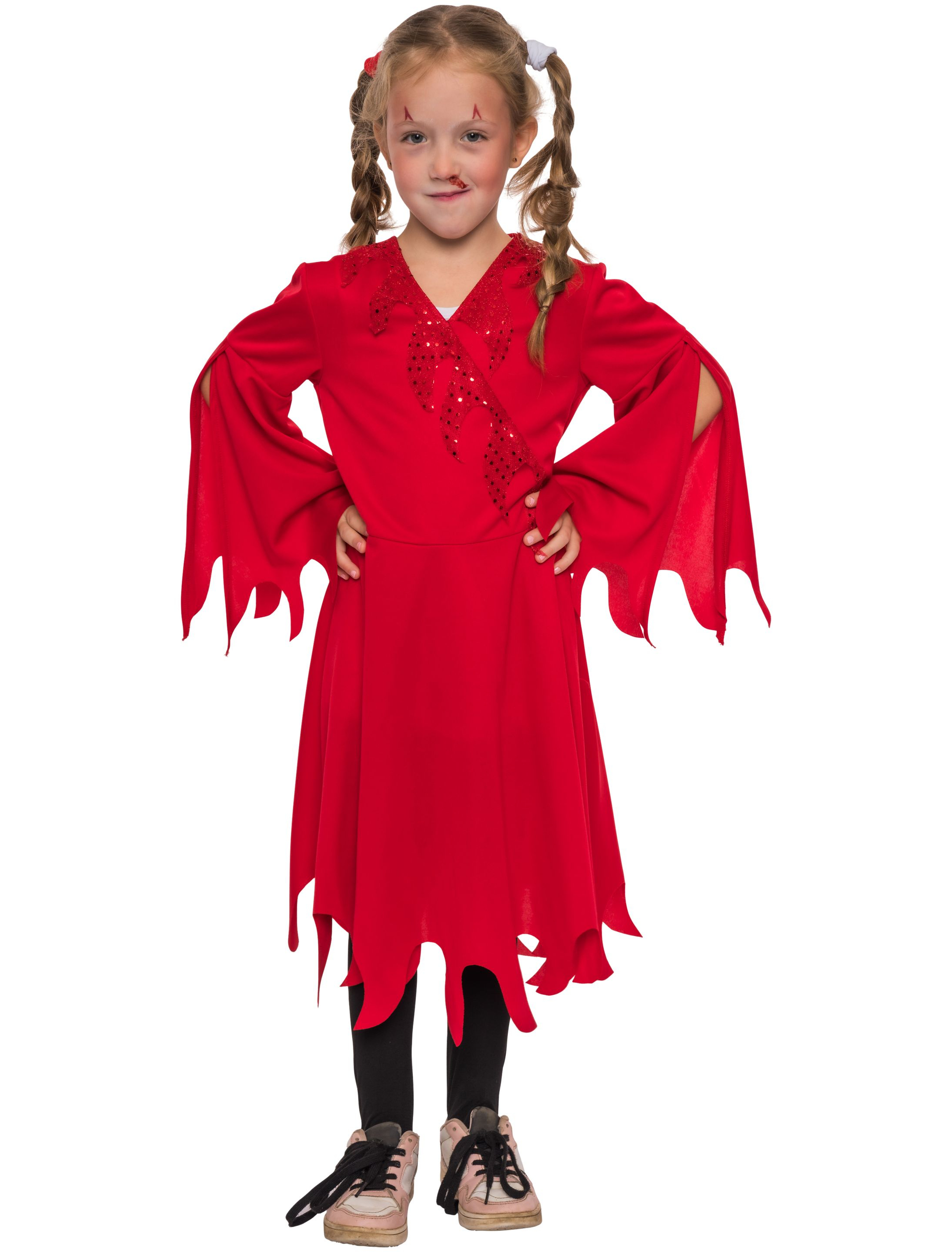 Kleid Teufel Kinder rot 104