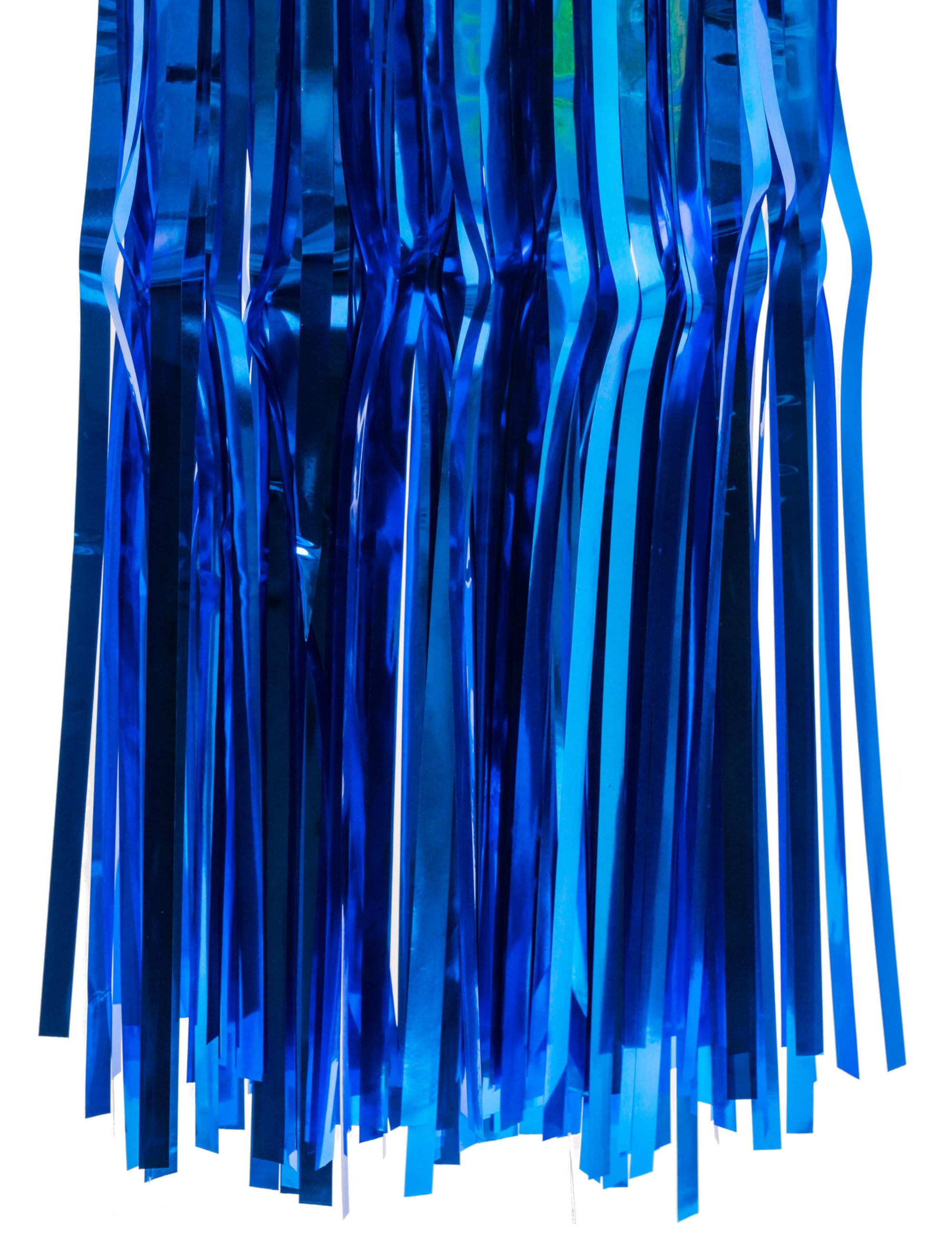 Tischrock Lametta metallic 0,7m x 4,2m blau