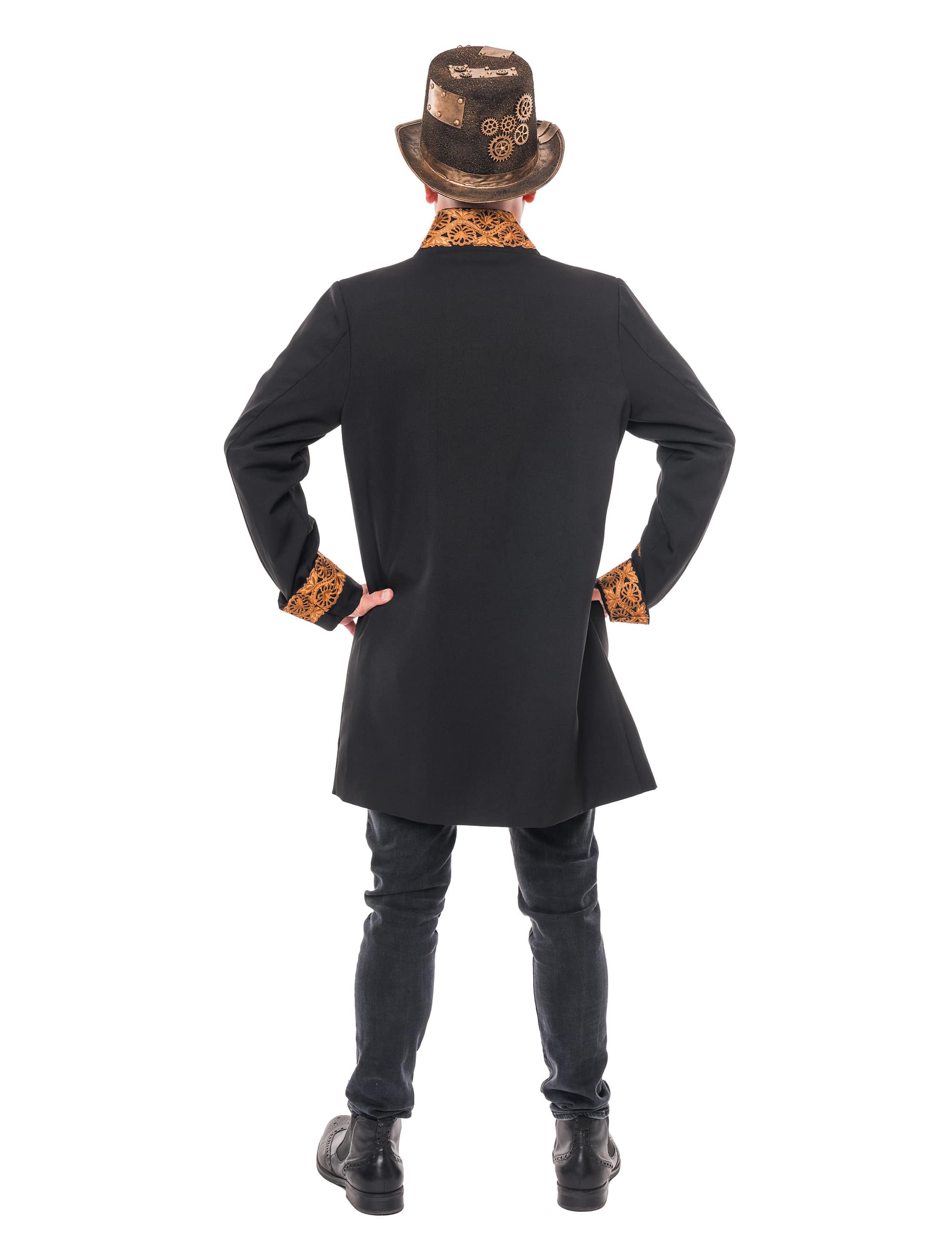 Mantel Steampunk Herren schwarz S/M