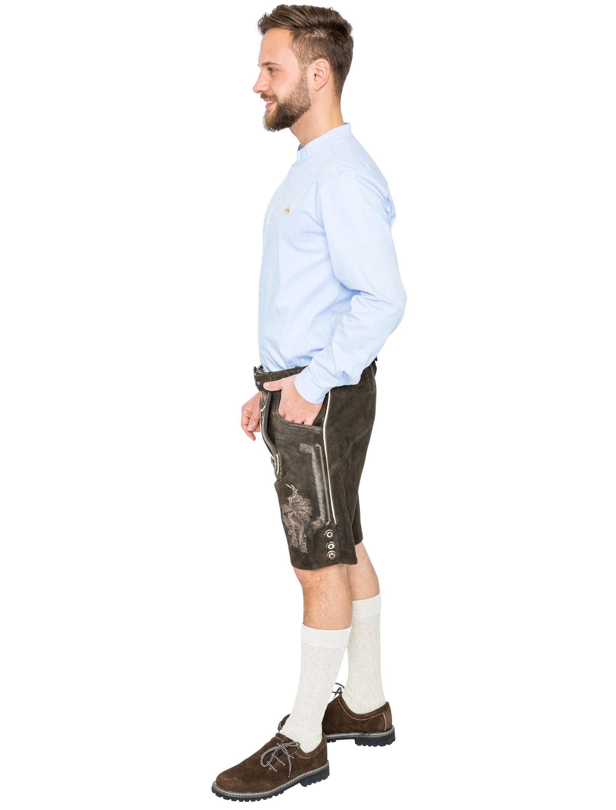 Lederhose Friedel kurz Herren schwarz XL