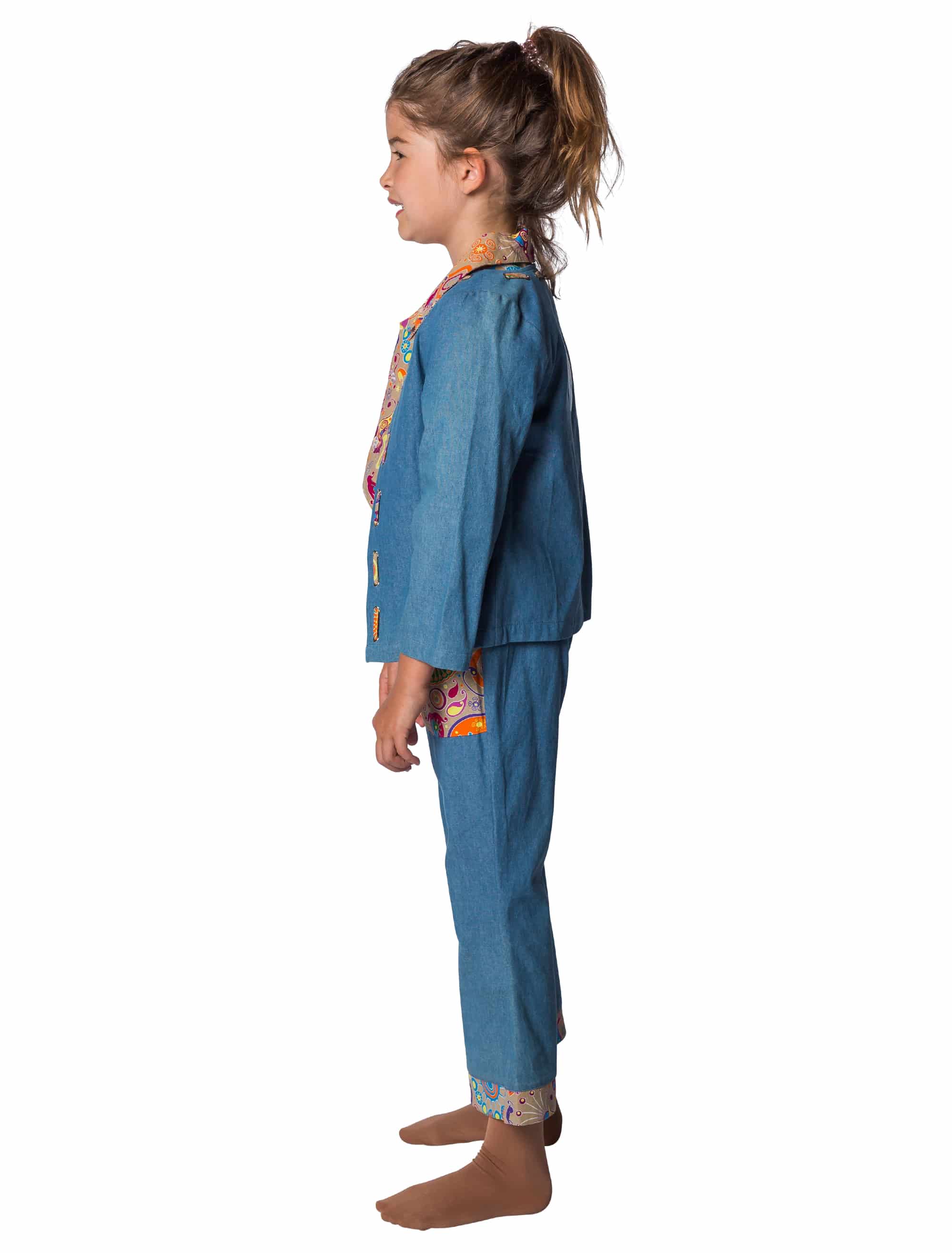 Schlaghose Flower Power Kinder Jungen mehrfarbig 152