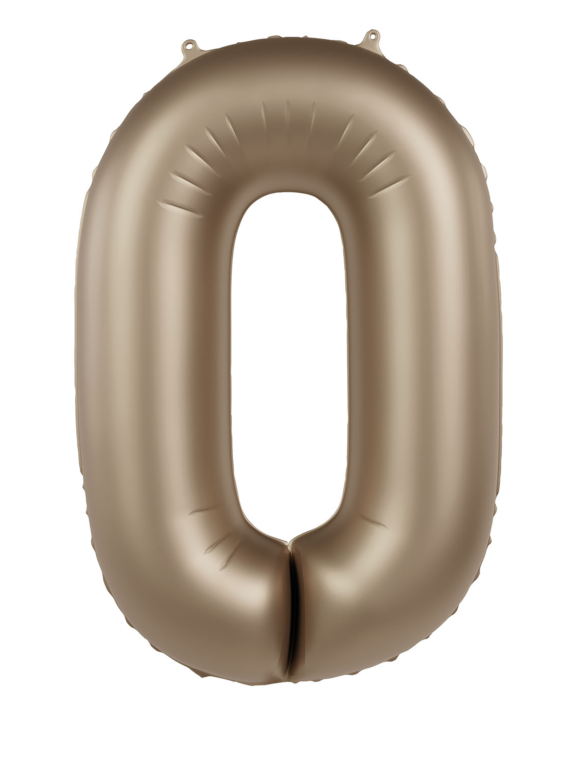 Folienballon Zahl 0 L matt gold
